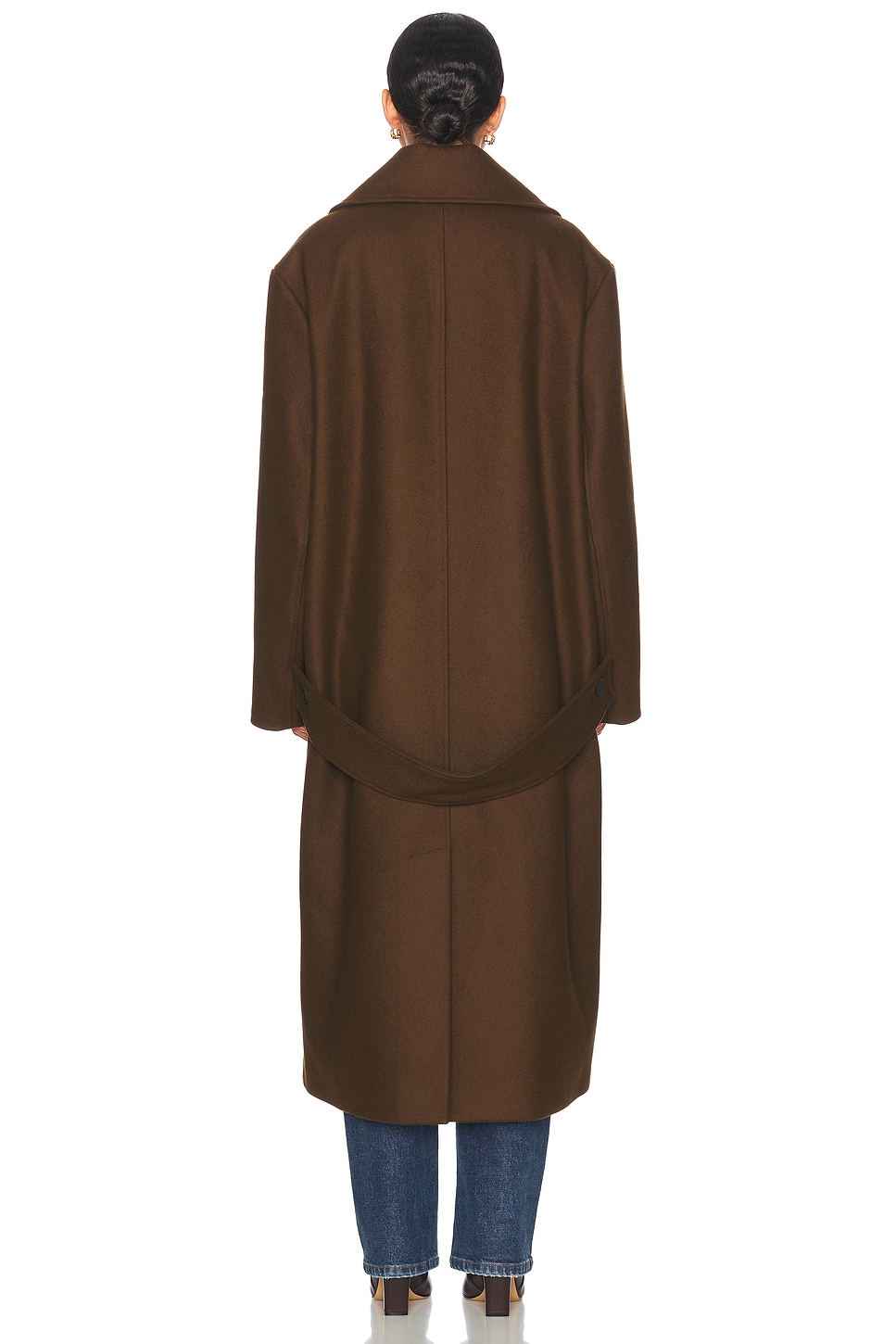 Oversized Double Breasted Coat - Thumbnail 4