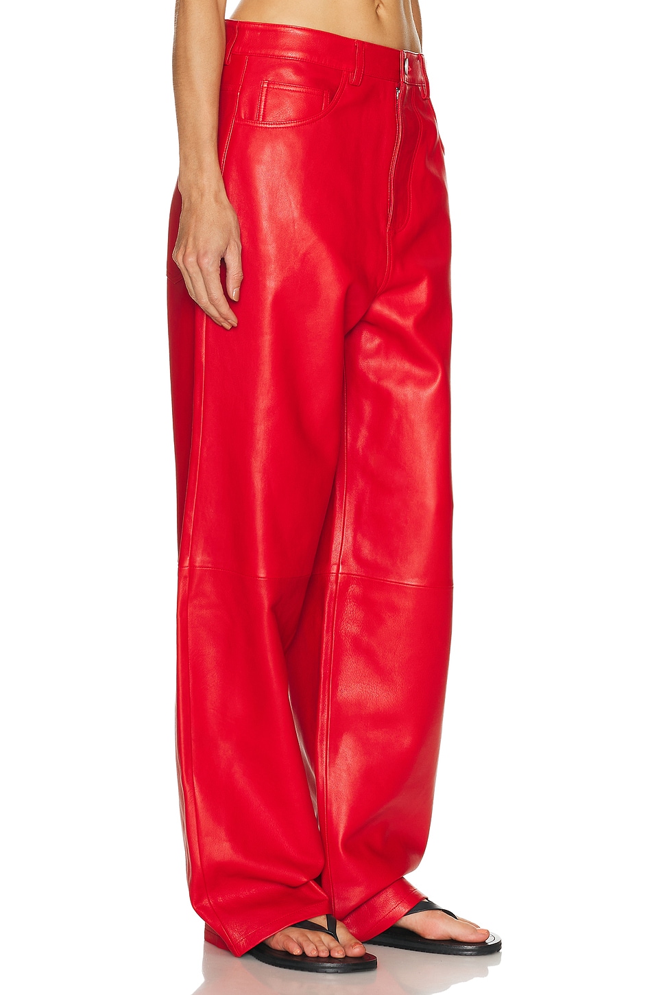Rohe Lambskin Pants In Red