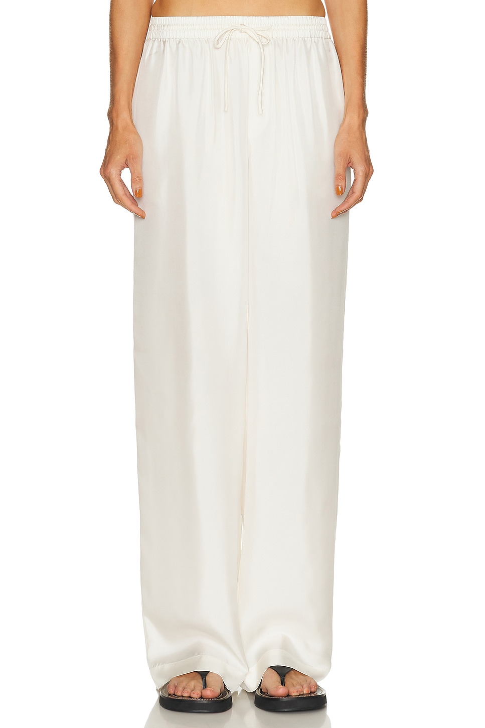 Rohe Relaxed Silk Trouser In White