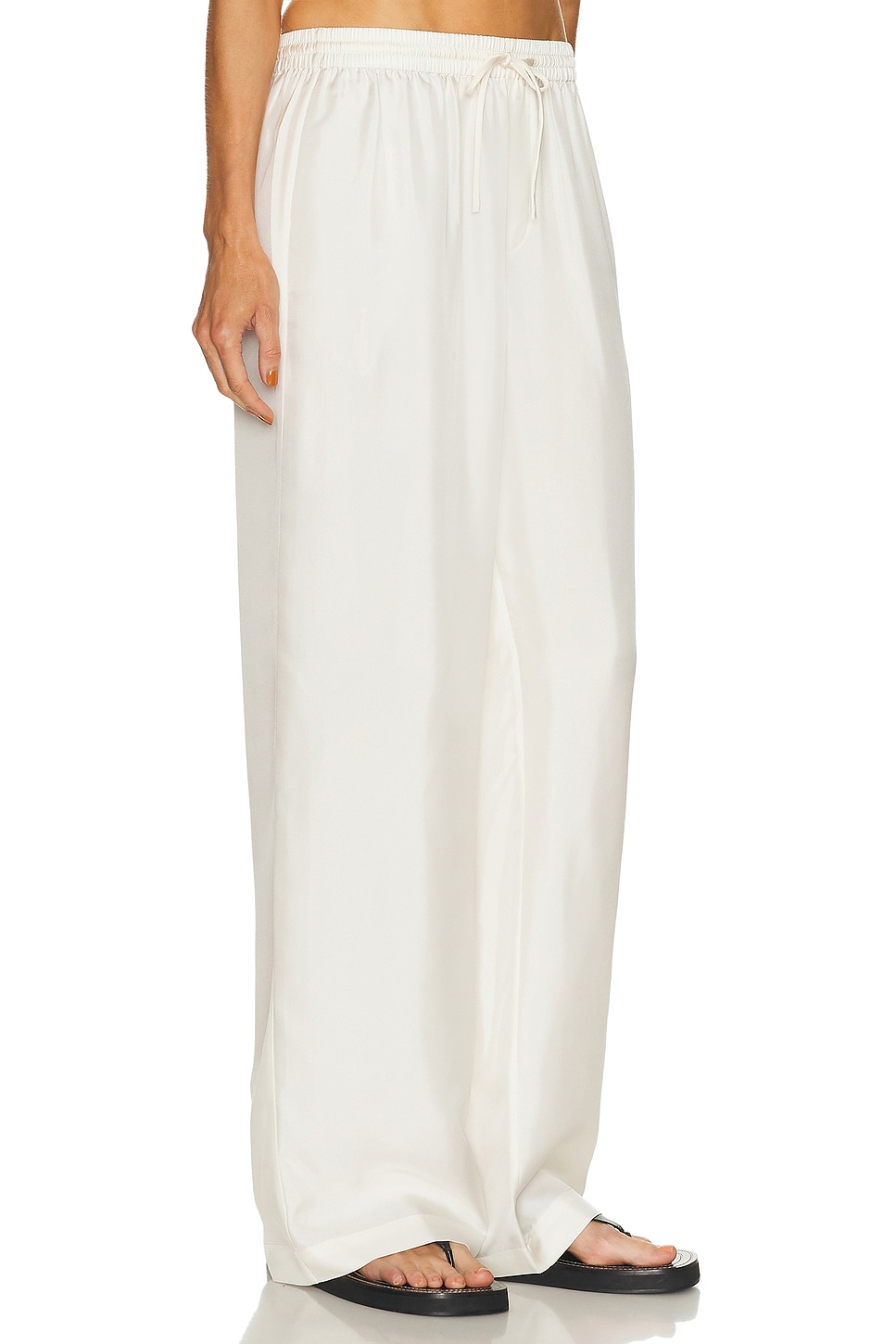 Rohe Relaxed Silk Trouser In White