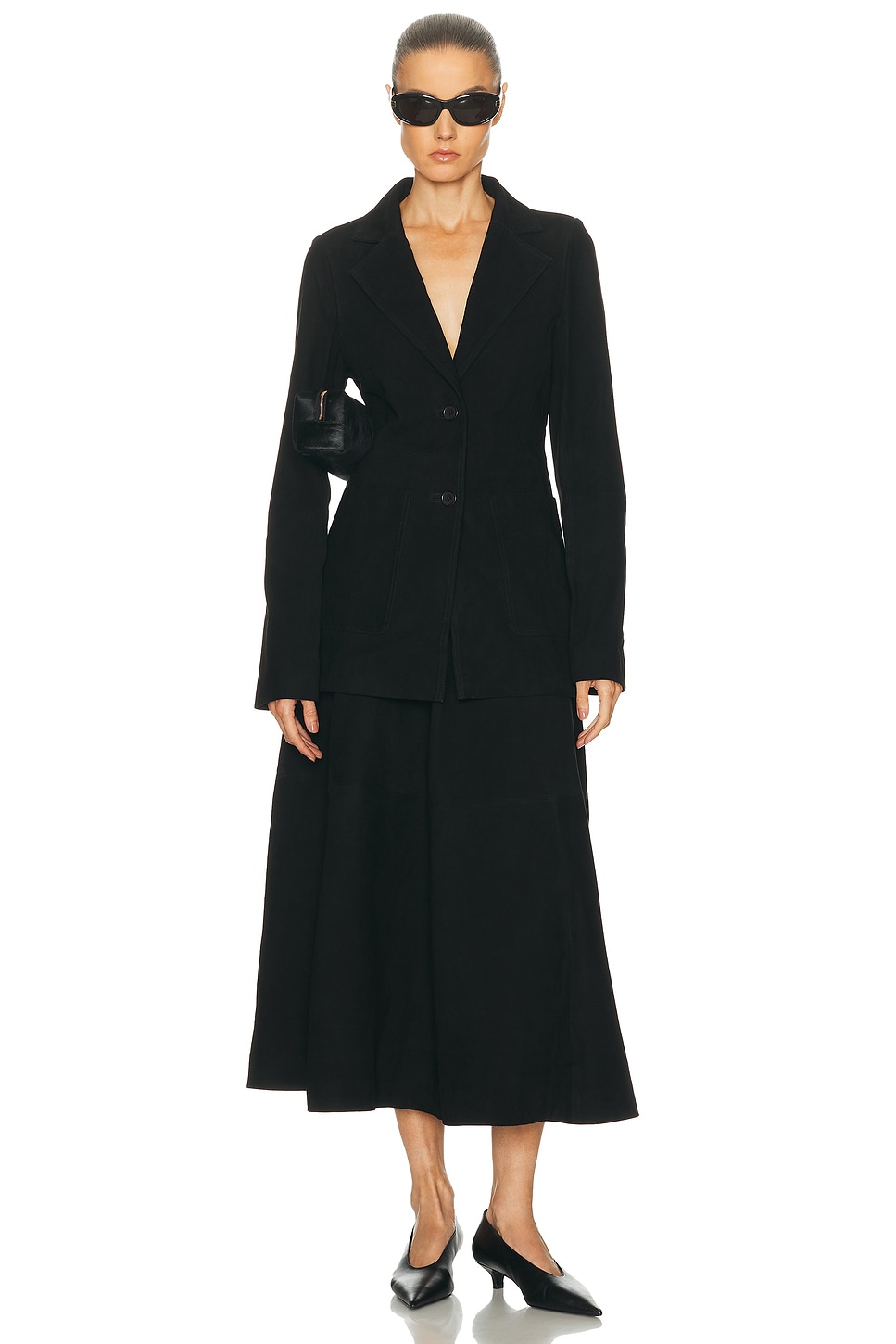 Róhe A Line Suede Skirt