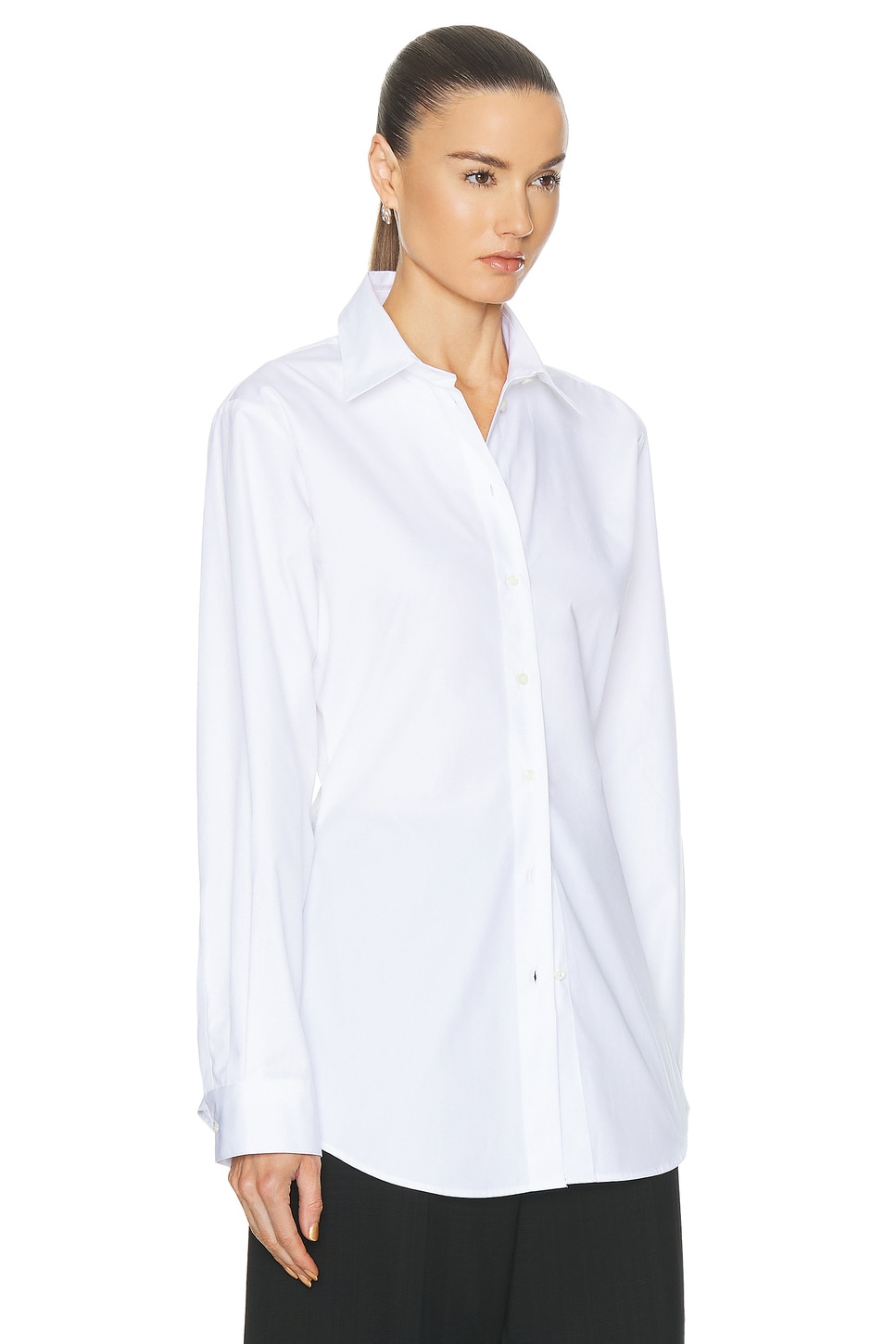 Rohe Shaped Poplin Shirt in White | FWRD