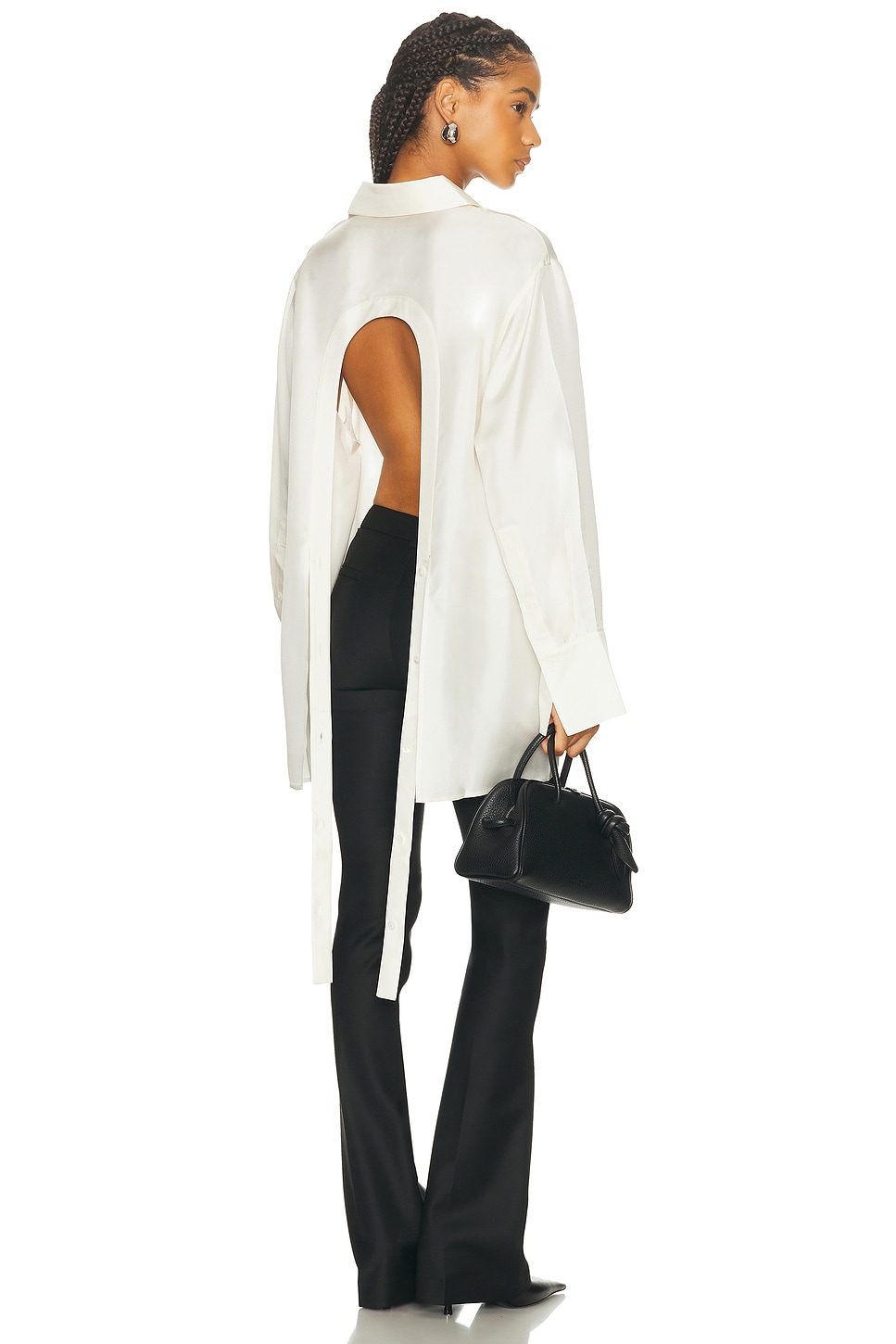 Rohe Deconstructed Silk Top In White