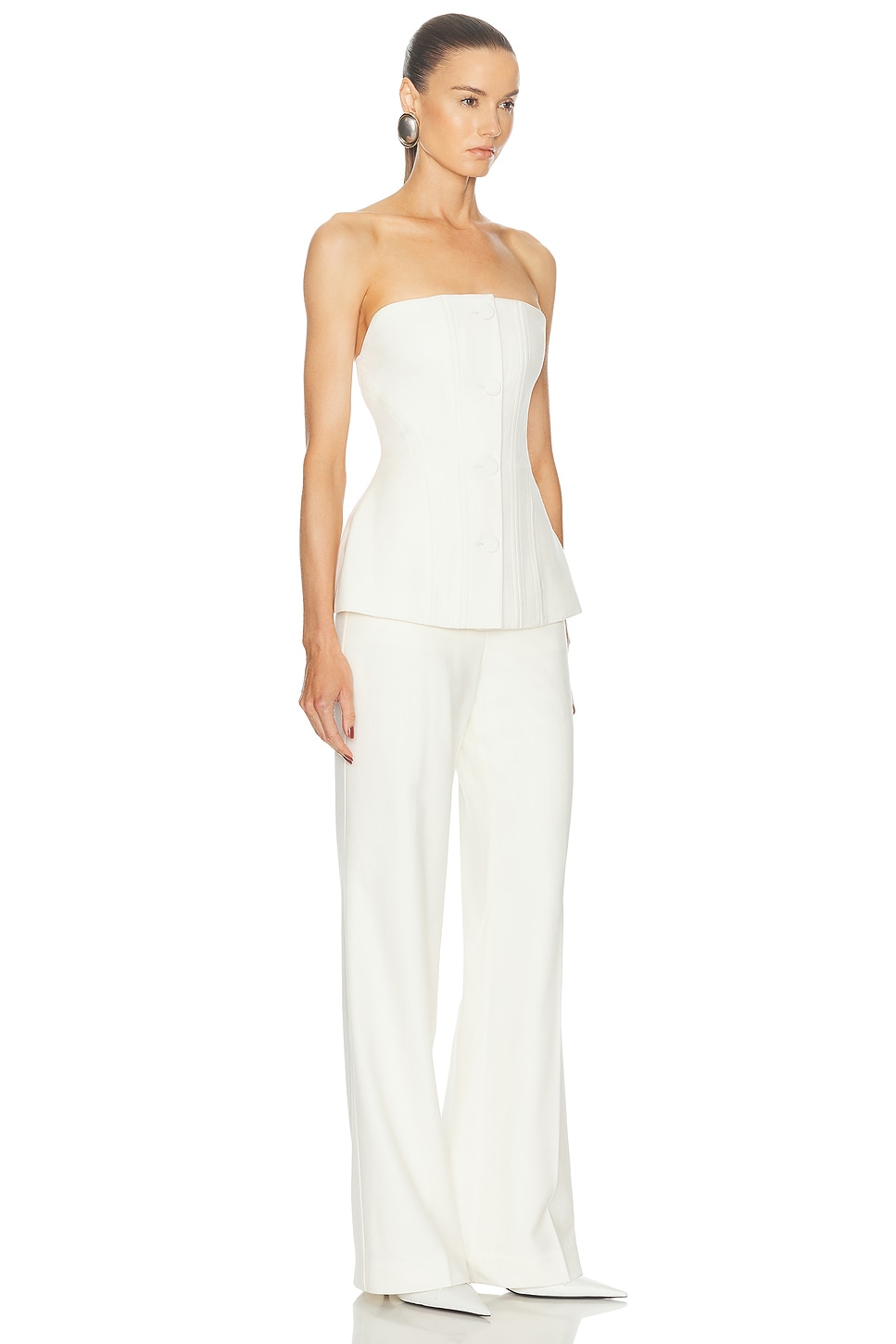Strapless Tailored Jumpsuit - Thumbnail 3