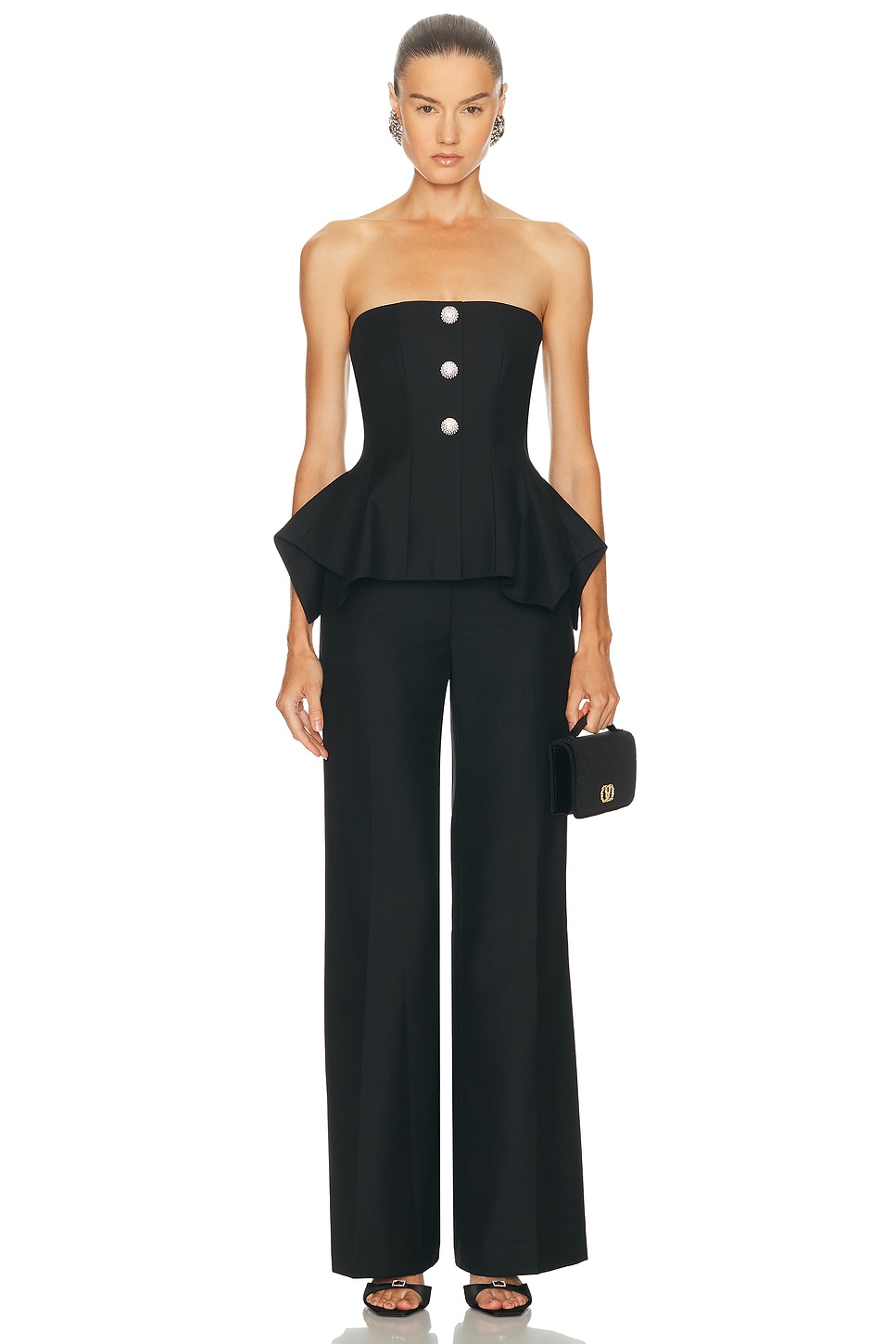 Image 1 of Roland Mouret Peplum Jumpsuit in Black