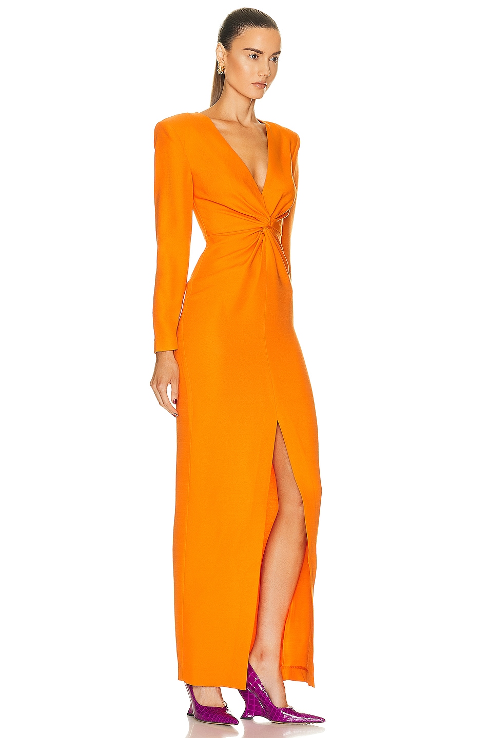 Roland Mouret Twist Maxi Dress in Orange | FWRD