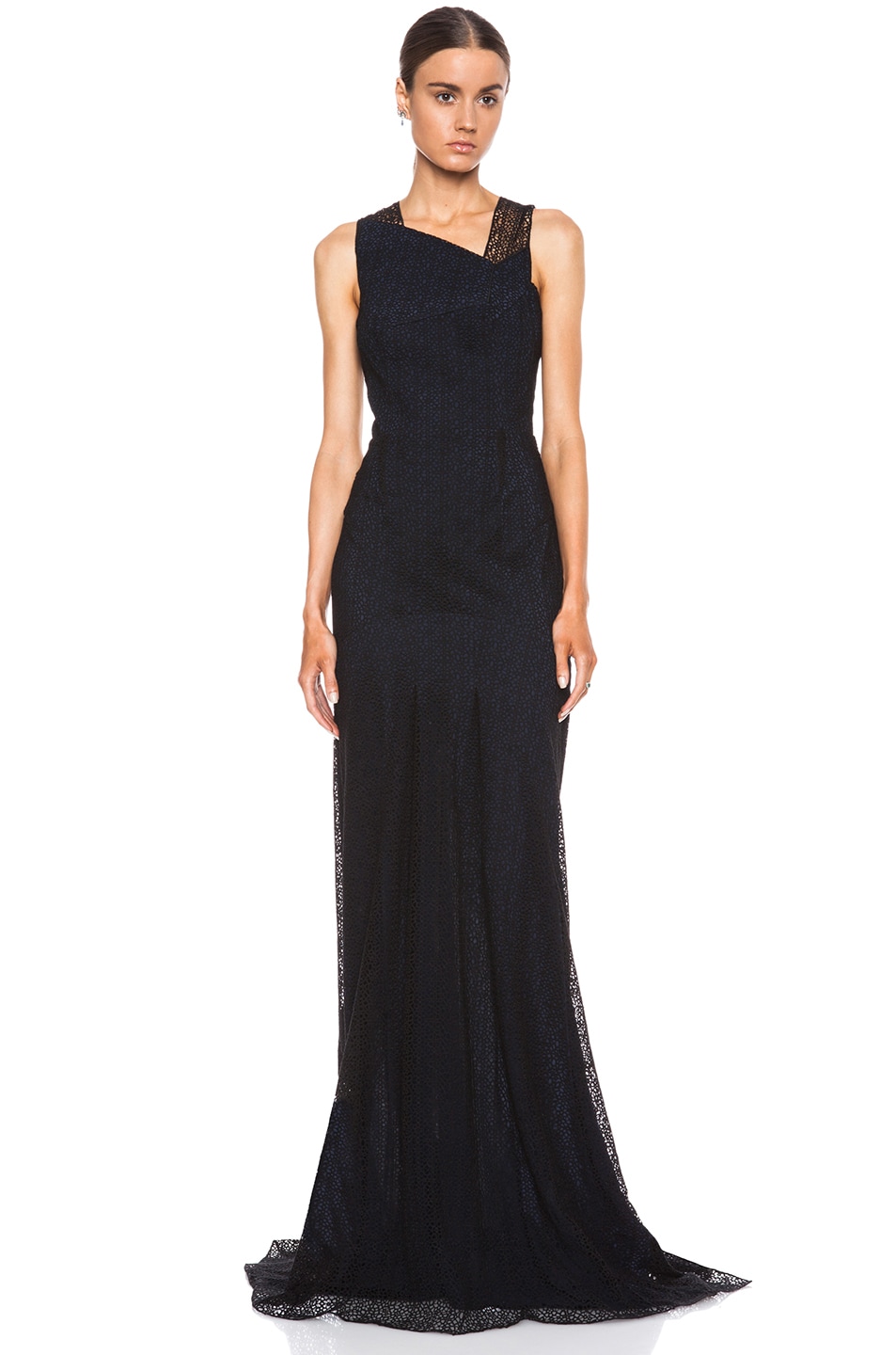 Image 1 of Roland Mouret Agrius Lace Gown in Black