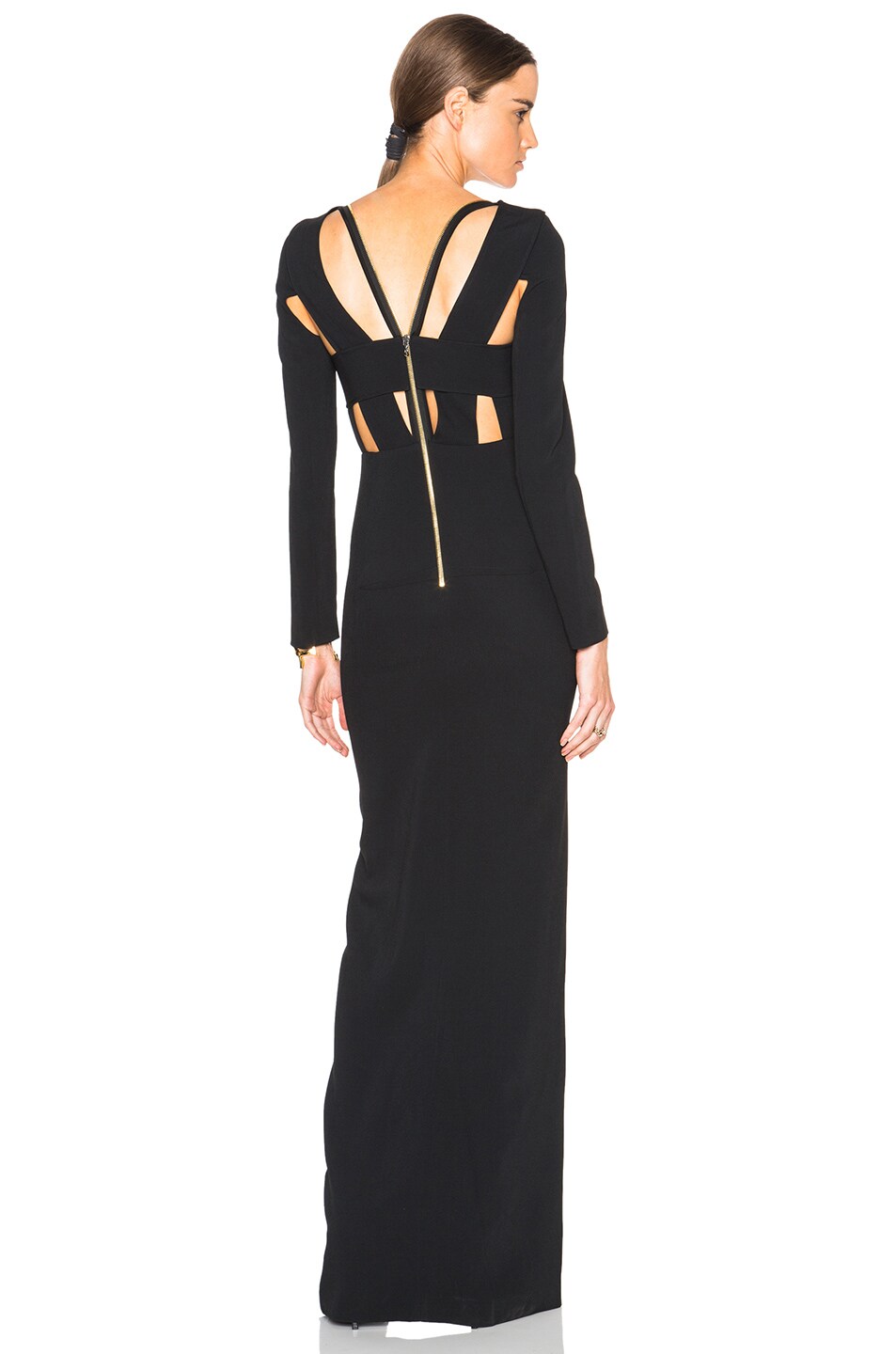 Image 1 of Roland Mouret Bermuda Stretch Double Crepe Gown in Black