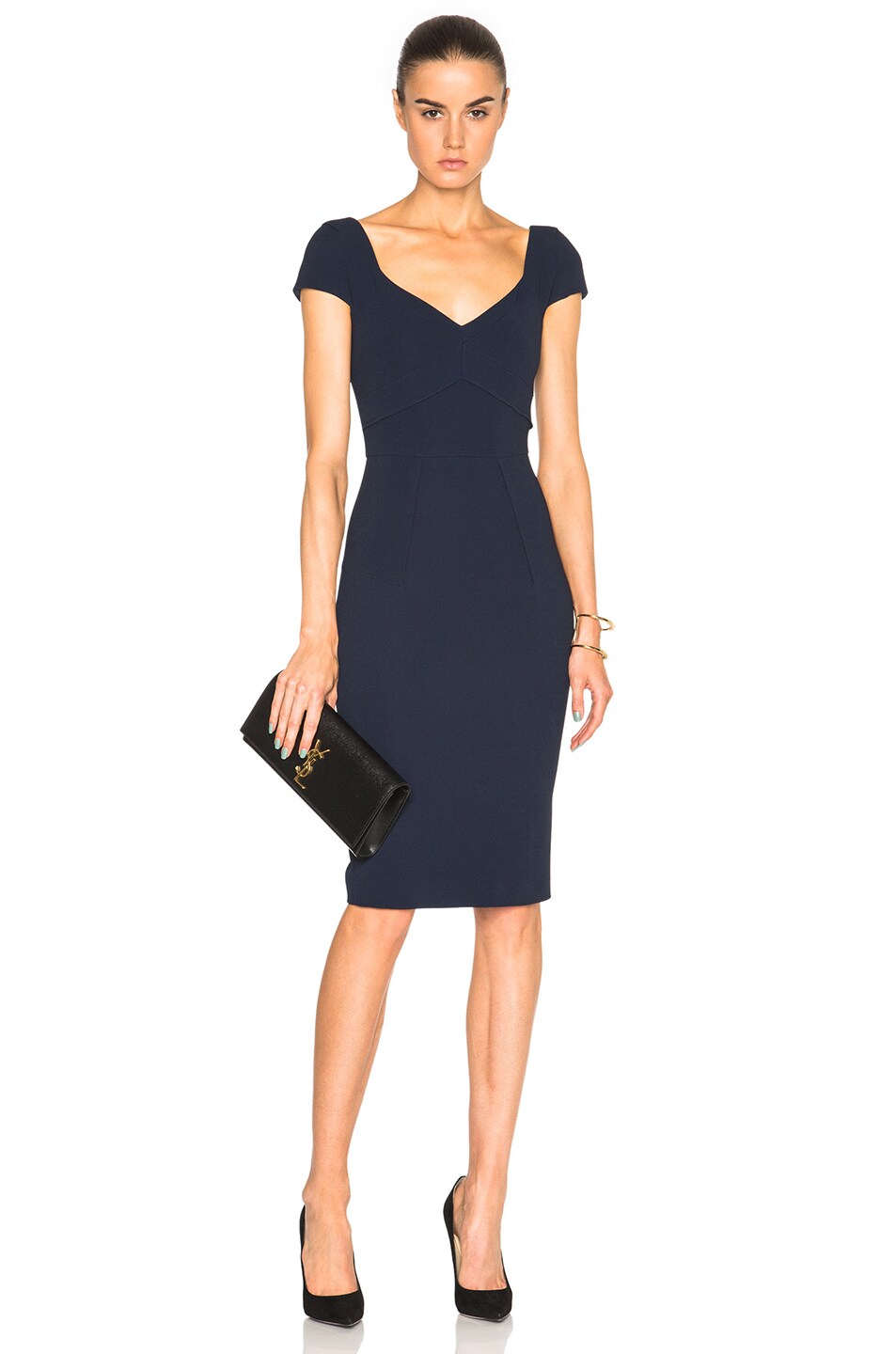 Image 1 of Roland Mouret Casson Dress in Navy
