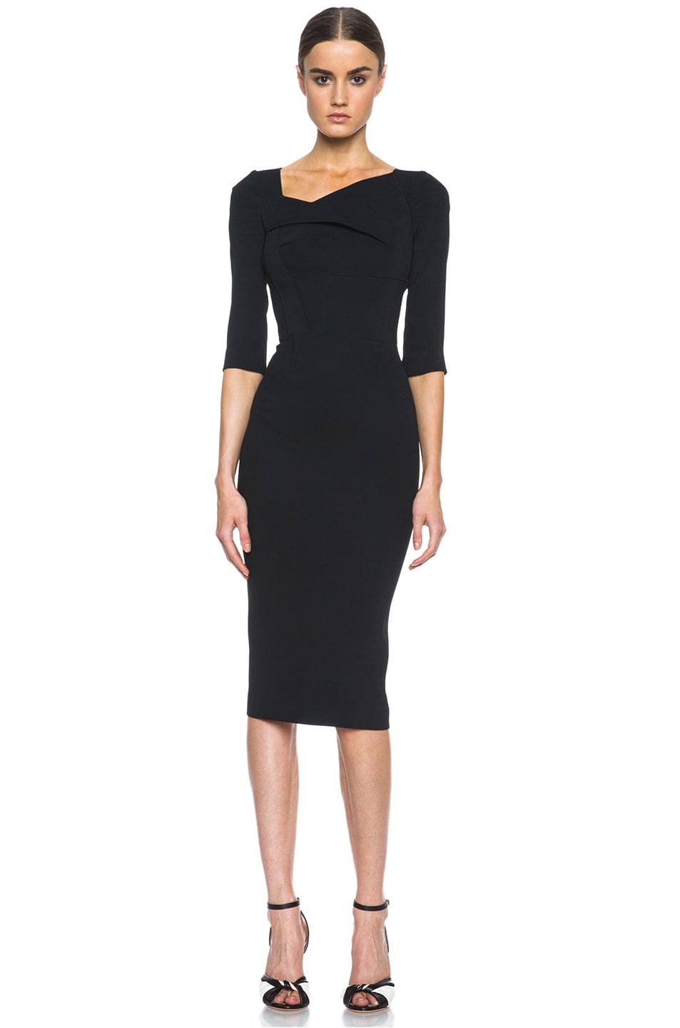 Image 1 of Roland Mouret Sirius Viscose-Blend Dress in Black