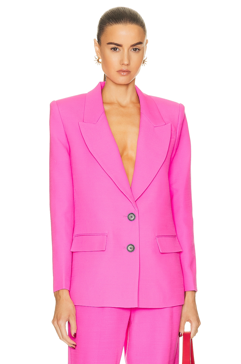 Image 1 of Roland Mouret Single Breasted Jacket in Pink