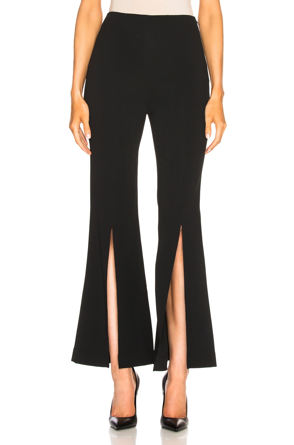 Image 1 of Roland Mouret Parkgate Stretch Viscose Trousers in Black