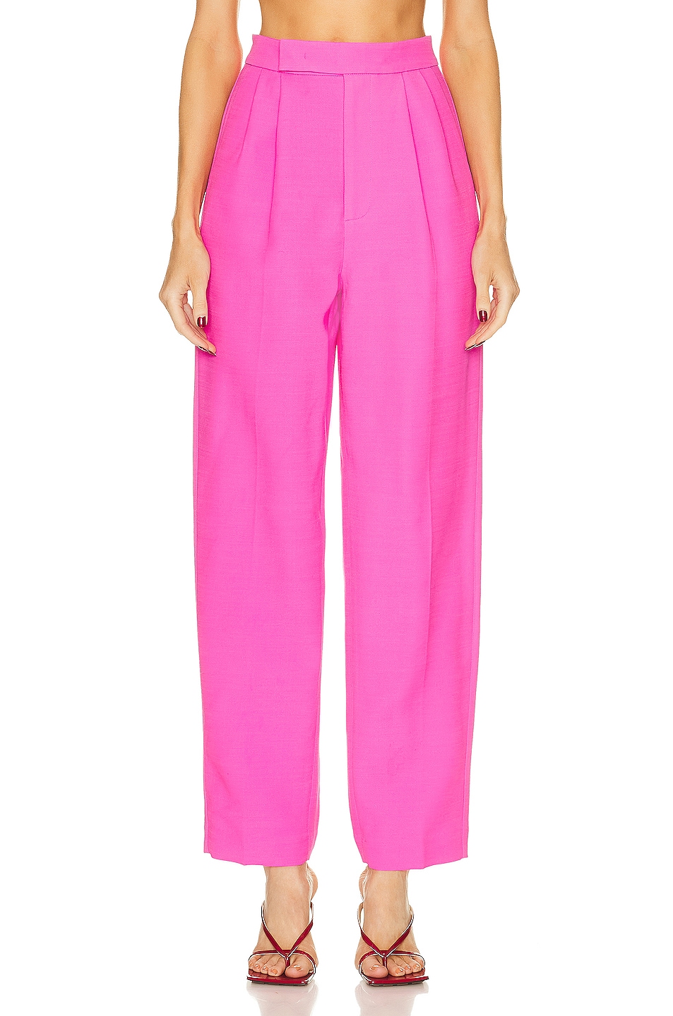 Image 1 of Roland Mouret Straight Cut Trouser in Pink
