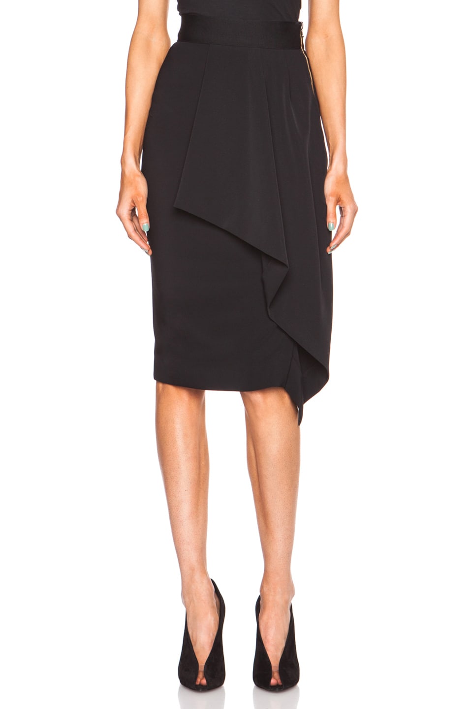 Image 1 of Roland Mouret Eaton Viscose-Blend Skirt in Black