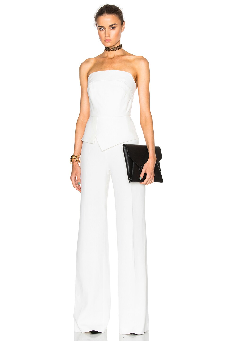 Image 1 of Roland Mouret for FWRD Lyon Viscose Jumpsuit in White