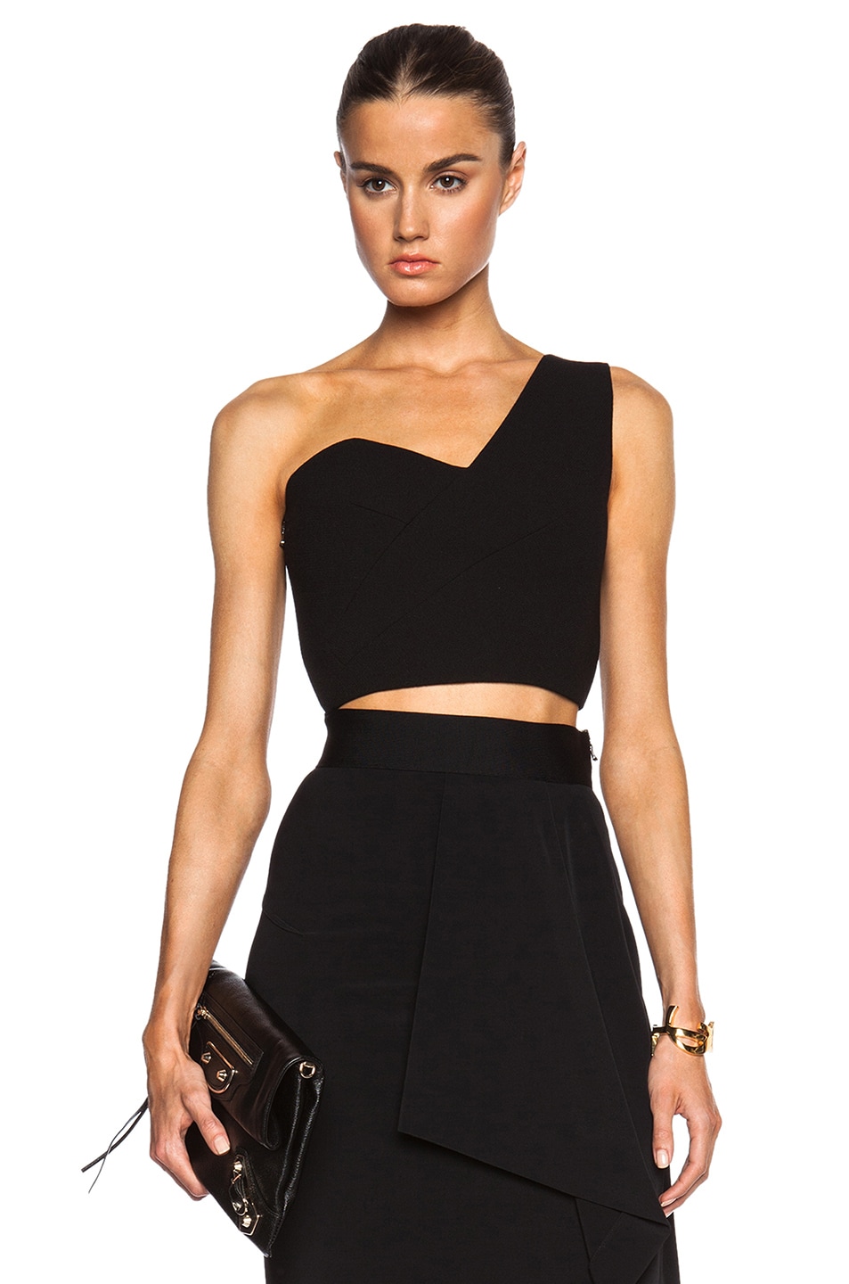 Image 1 of Roland Mouret Rothley Top in Black