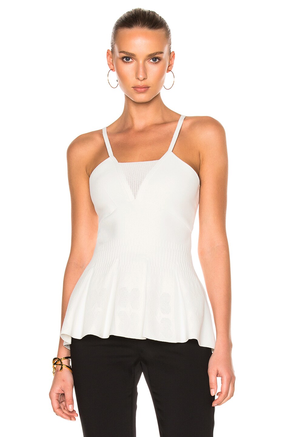 Image 1 of Roland Mouret Turing Multi Floral Viscose Knit Top in White