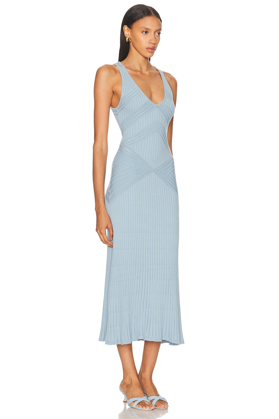Ronny Kobo Emeron Knit Dress In Blue