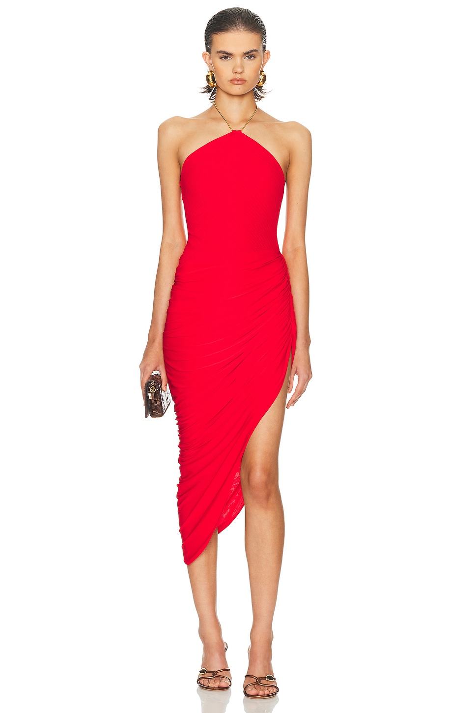 Image 1 of Ronny Kobo Cerva Dress in Fiery Red