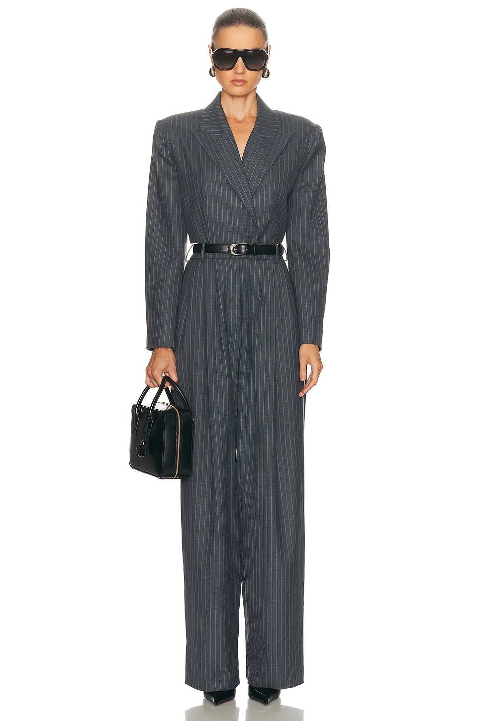 Image 1 of Ronny Kobo Michelle Jumpsuit in Charcoal White