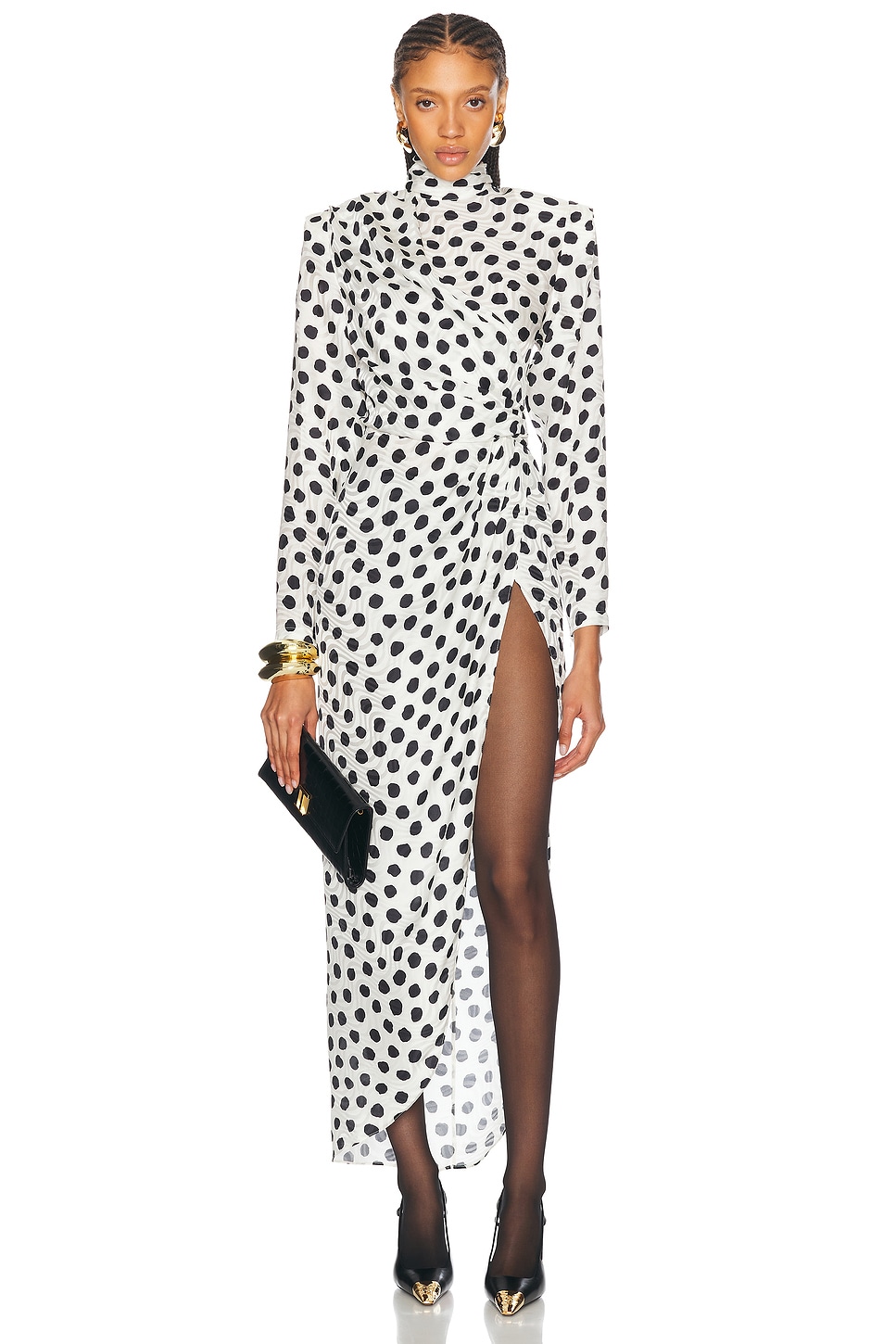 Image 1 of Ronny Kobo Ariane Dress in Ivory & Black