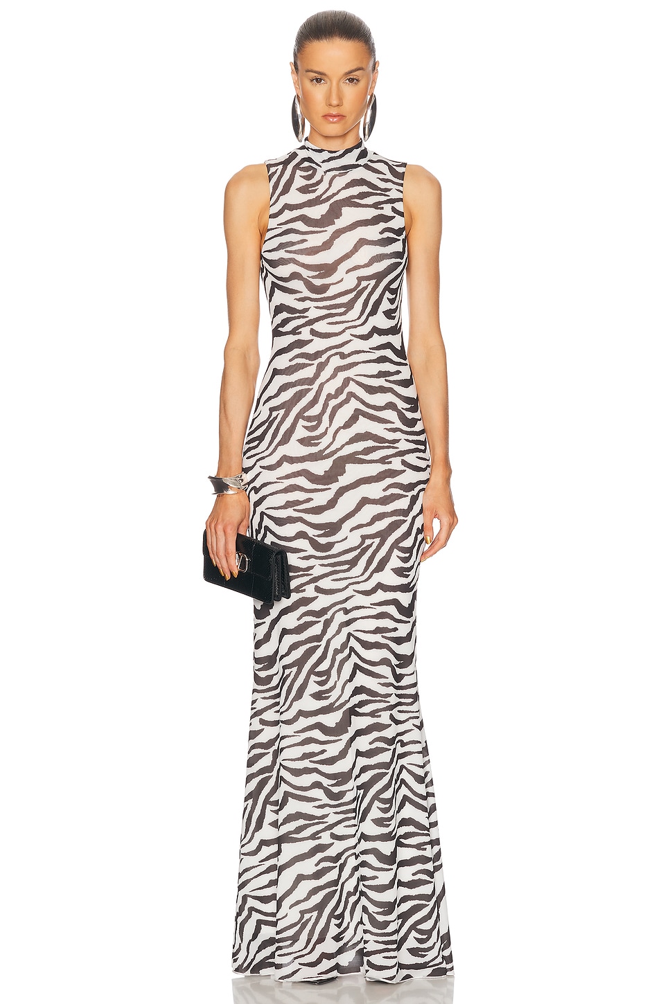 Image 1 of Ronny Kobo for FWRD Morell Dress in Zebra