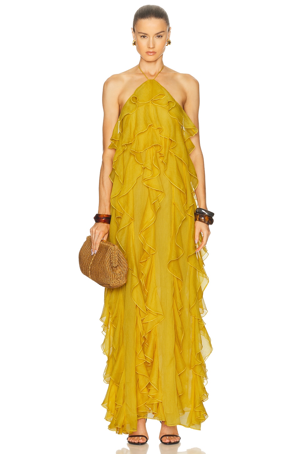 Liora Dress in Mustard
