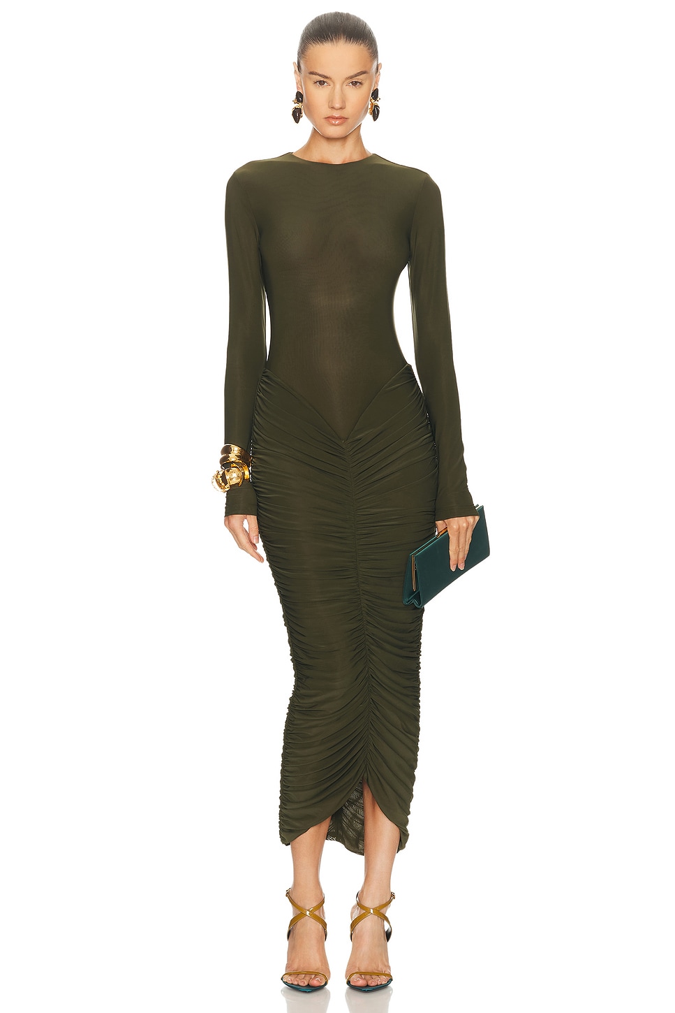 Image 1 of Ronny Kobo Sidonie Dress in Grape Leaf