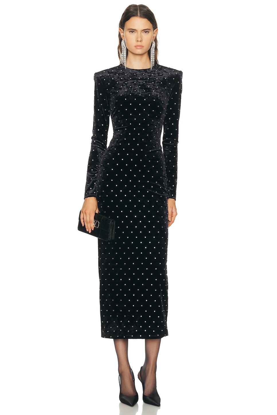 Image 1 of Ronny Kobo Cosma Dress in Black Silver