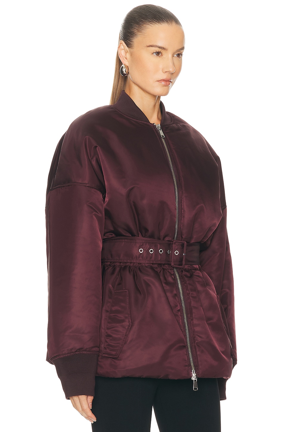 Ronny Kobo Norell Jacket In Burgundy