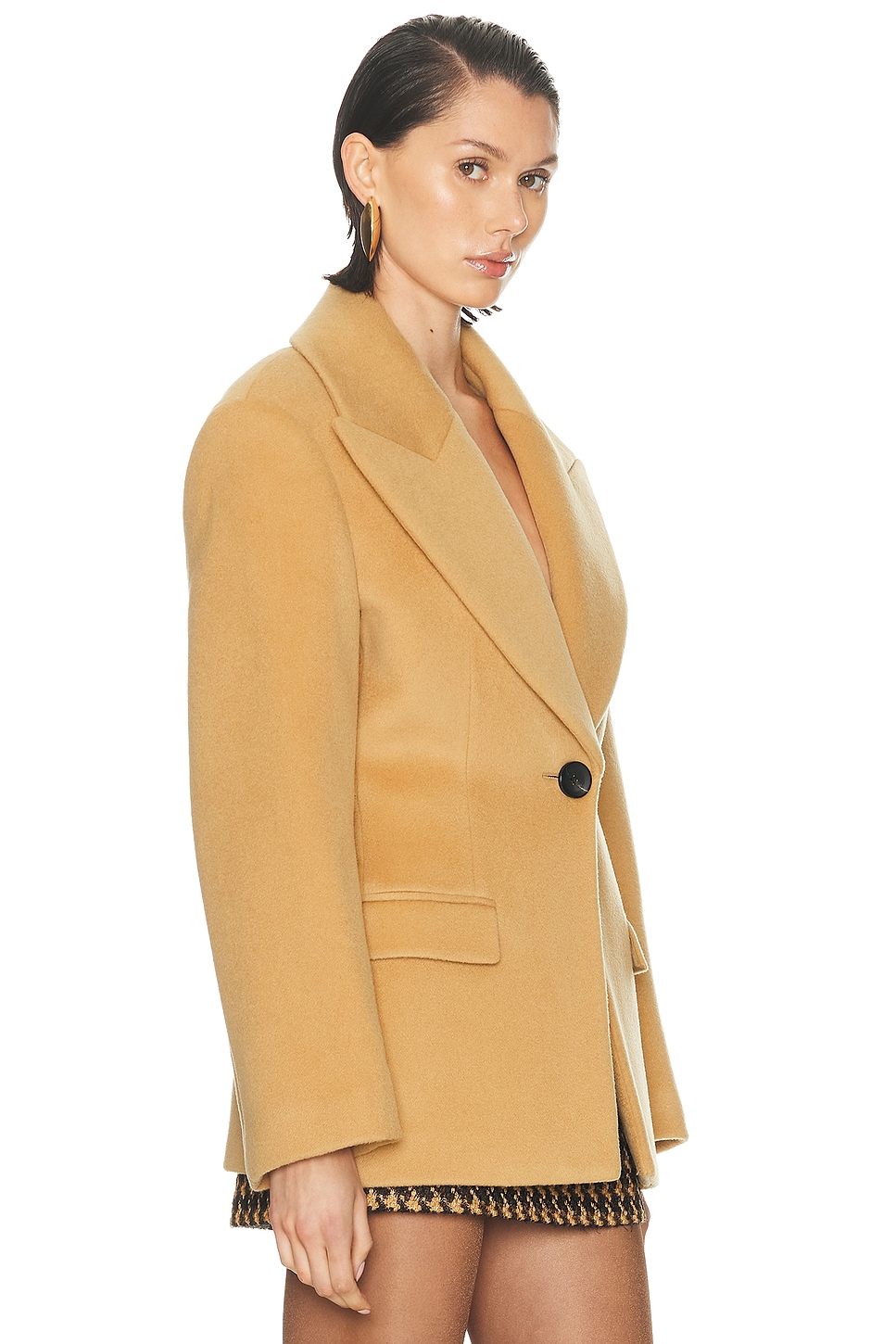 Ronny Kobo Calla Short Coat In Brown