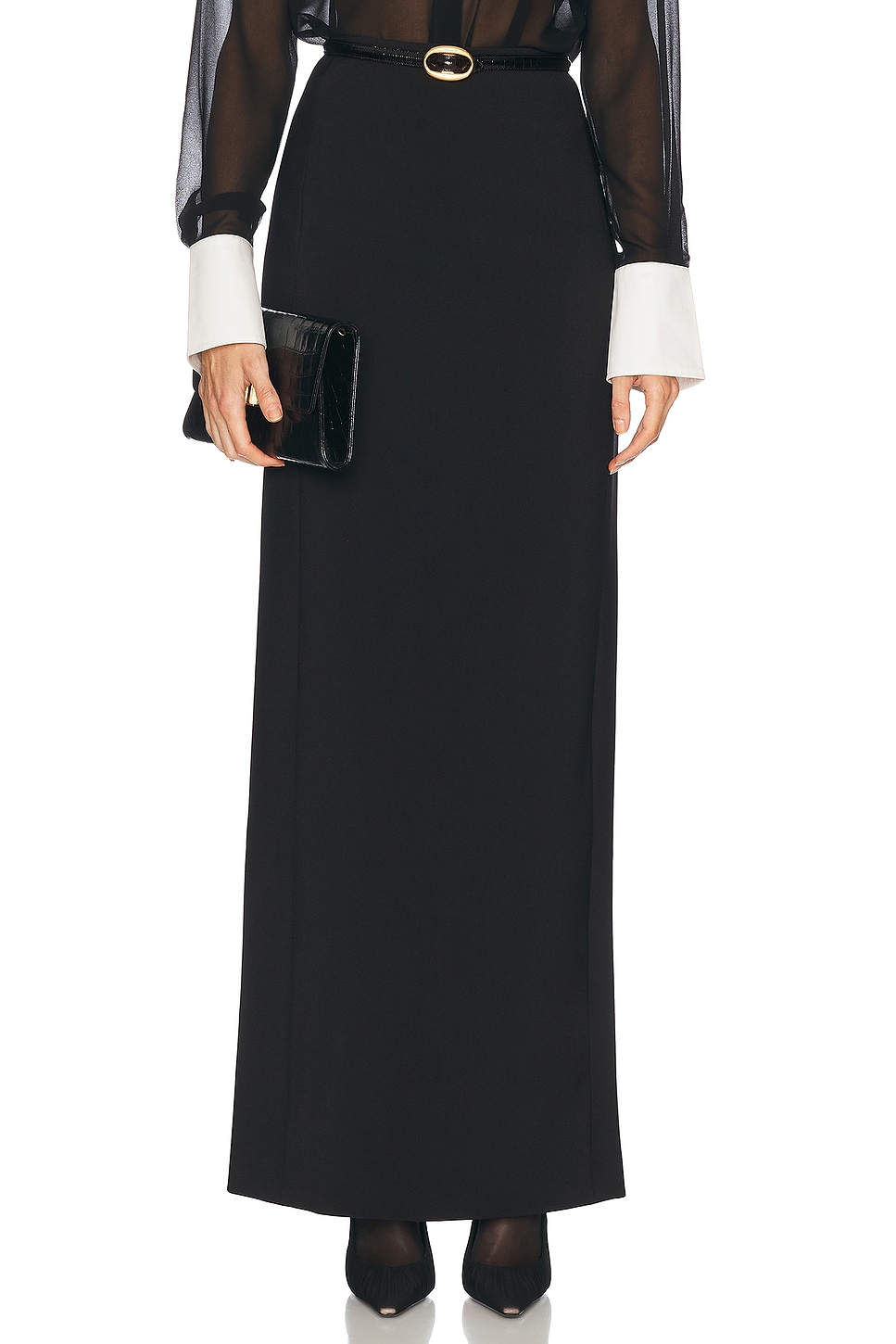 Image 1 of Ronny Kobo Issa Column Skirt in Black