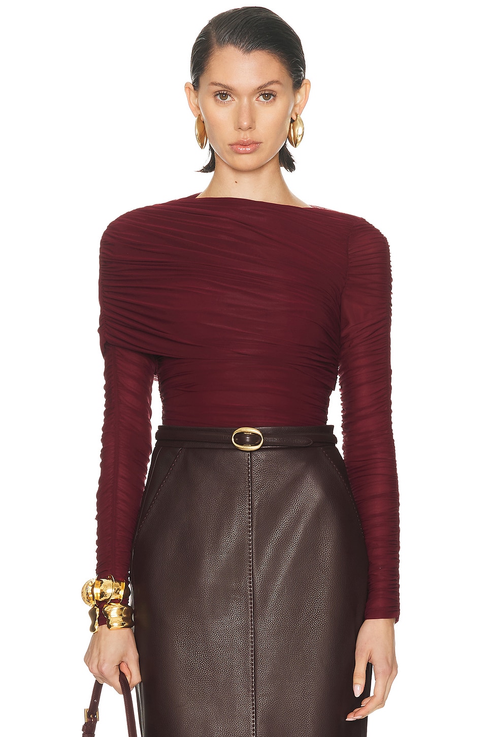 Image 1 of Ronny Kobo Zarina Bodysuit in Port