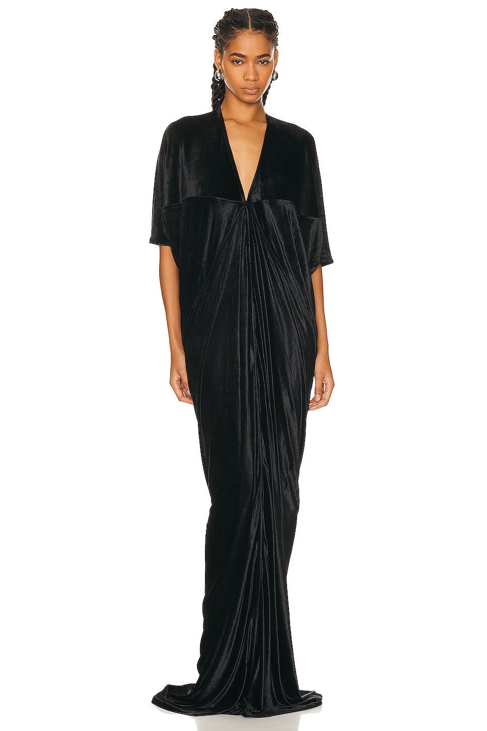 Image 1 of RICK OWENS LILIES V-Neck Gown in Black