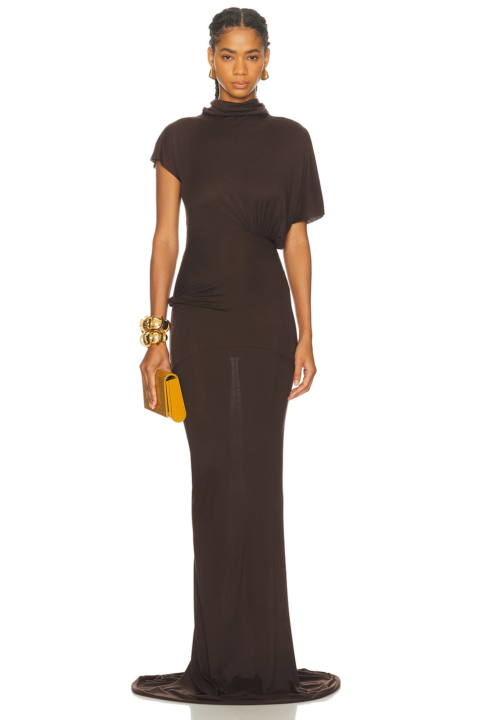 Image 1 of RICK OWENS LILIES Lilith Gown in Raisin