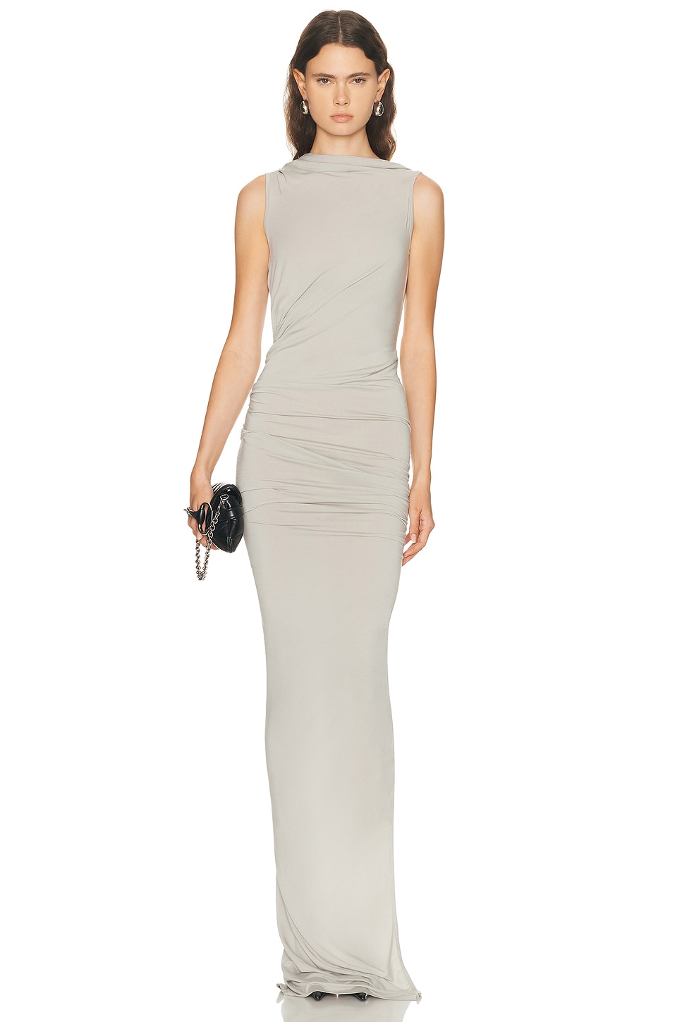 Rick Owens Eva Gown In Gray