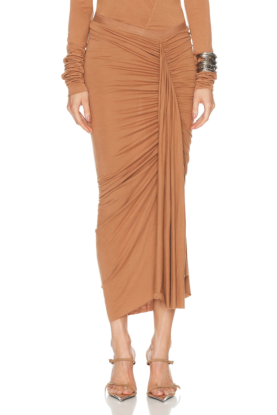 Image 1 of RICK OWENS LILIES Fog Skirt in Nude