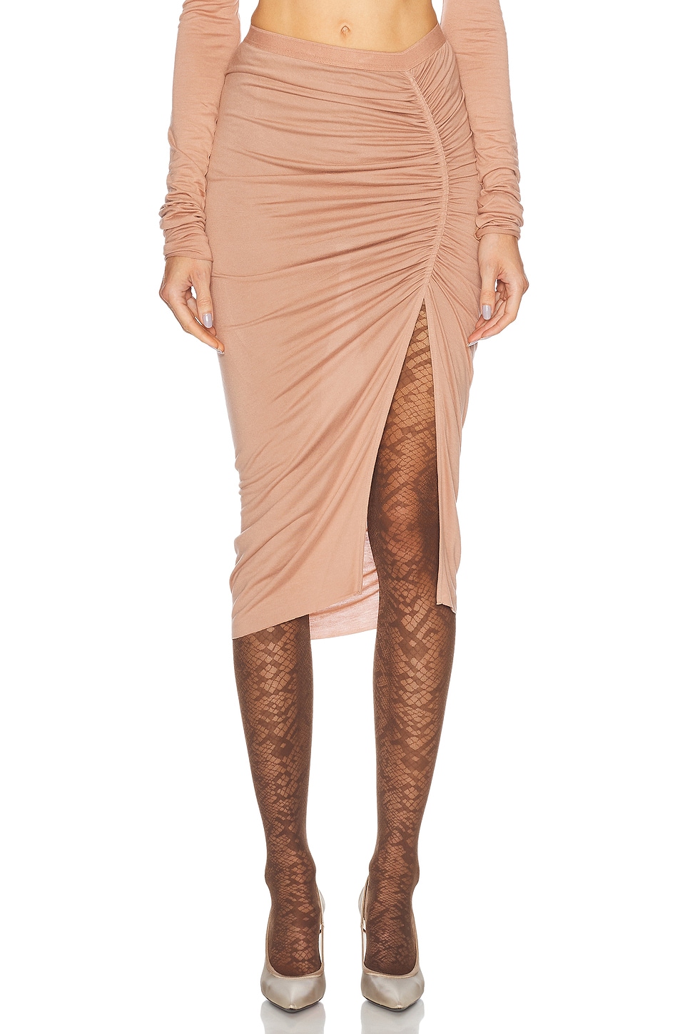 Svita Knee Skirt in Blush