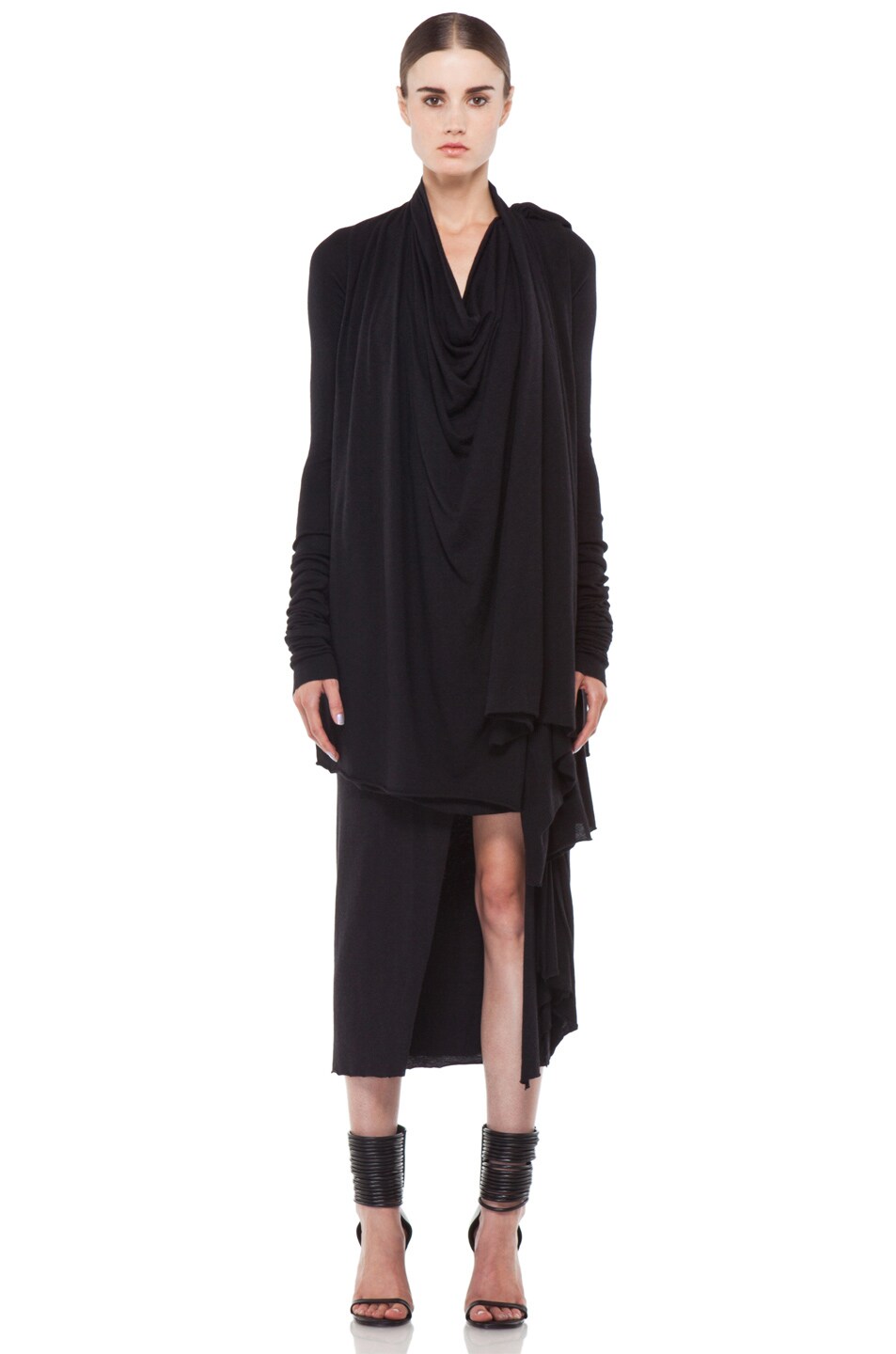 Image 1 of RICK OWENS LILIES Draped Top in Black