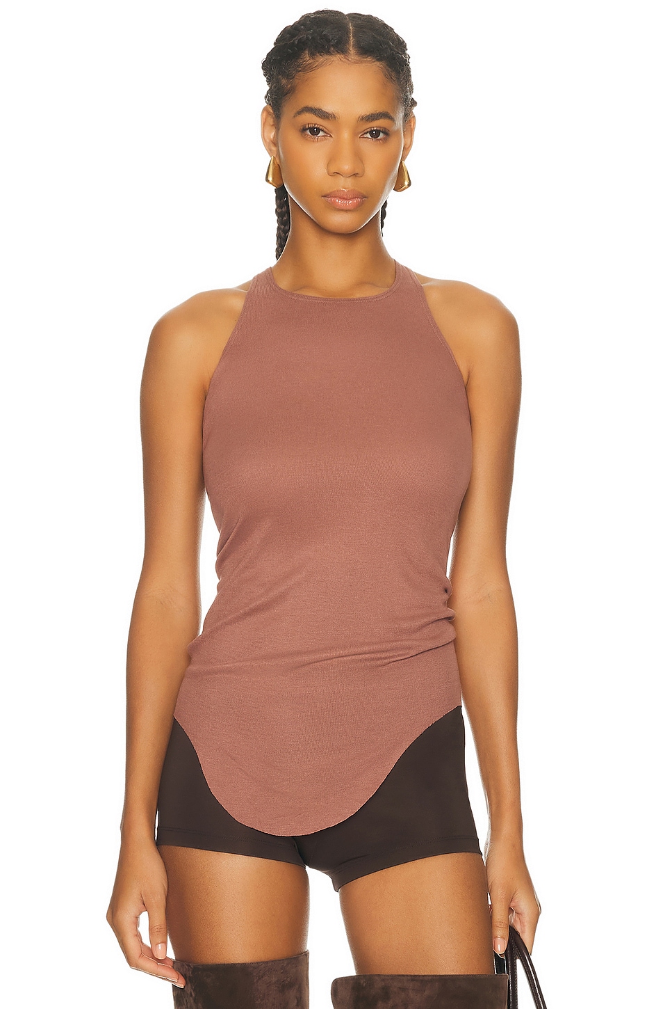 Image 1 of RICK OWENS LILIES Basic Tank Top in Mauve