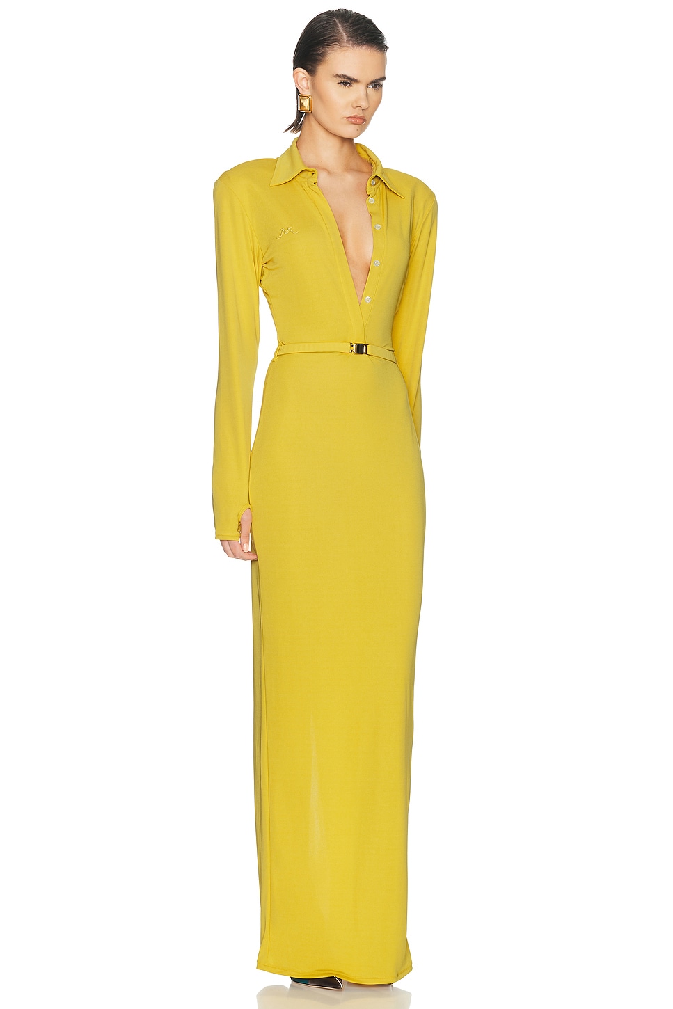Long Sleeve Jersey Polo Dress