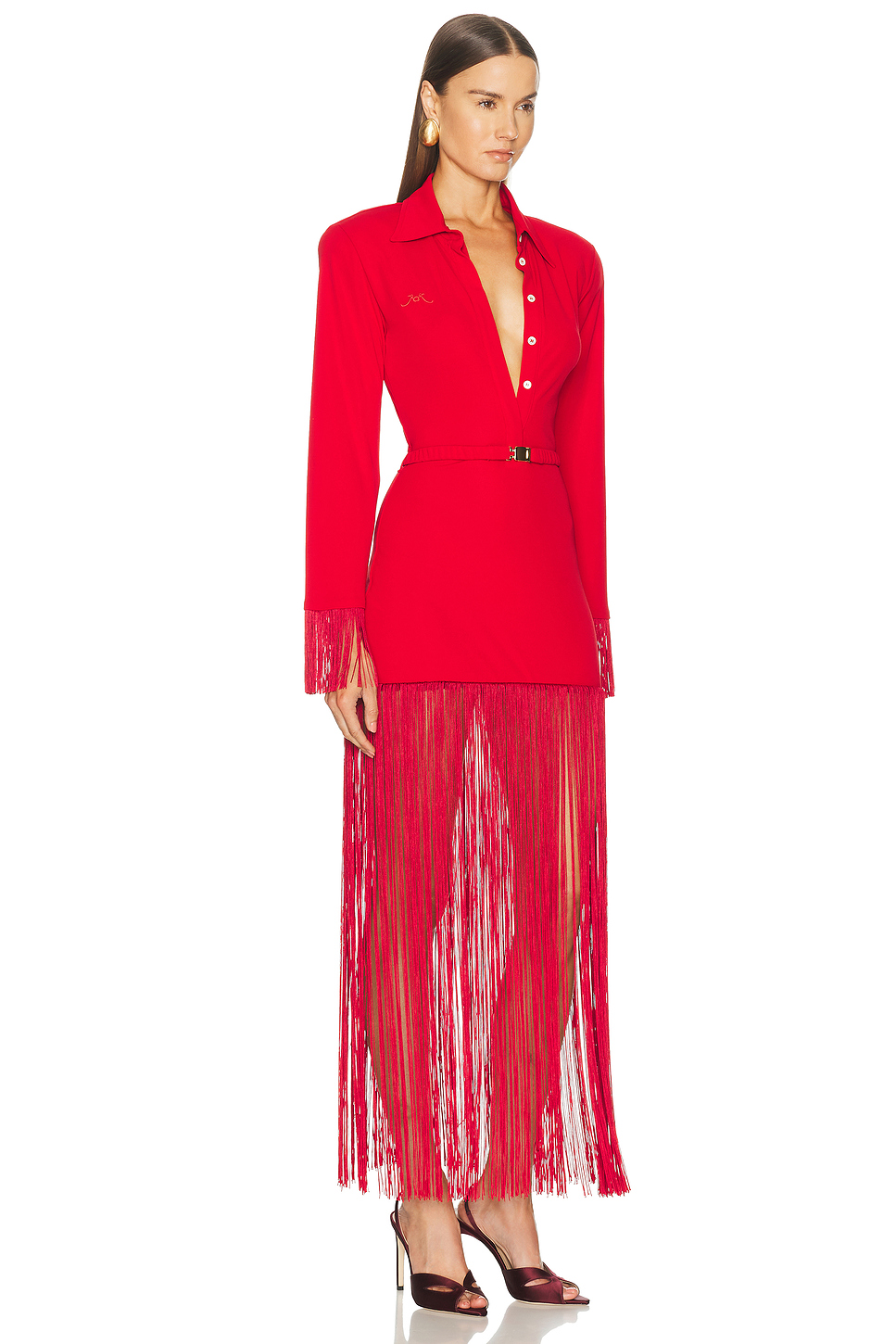 Long Sleeve Polo Maxi Dress