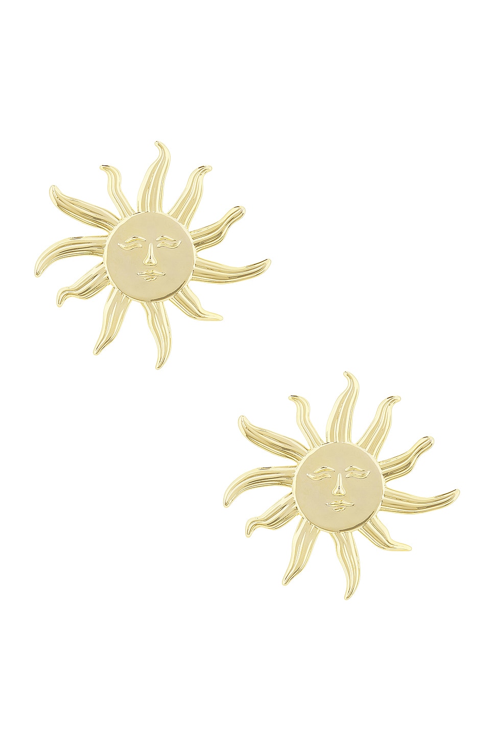 Image 1 of Rowen Rose Sun Earrings in Gold