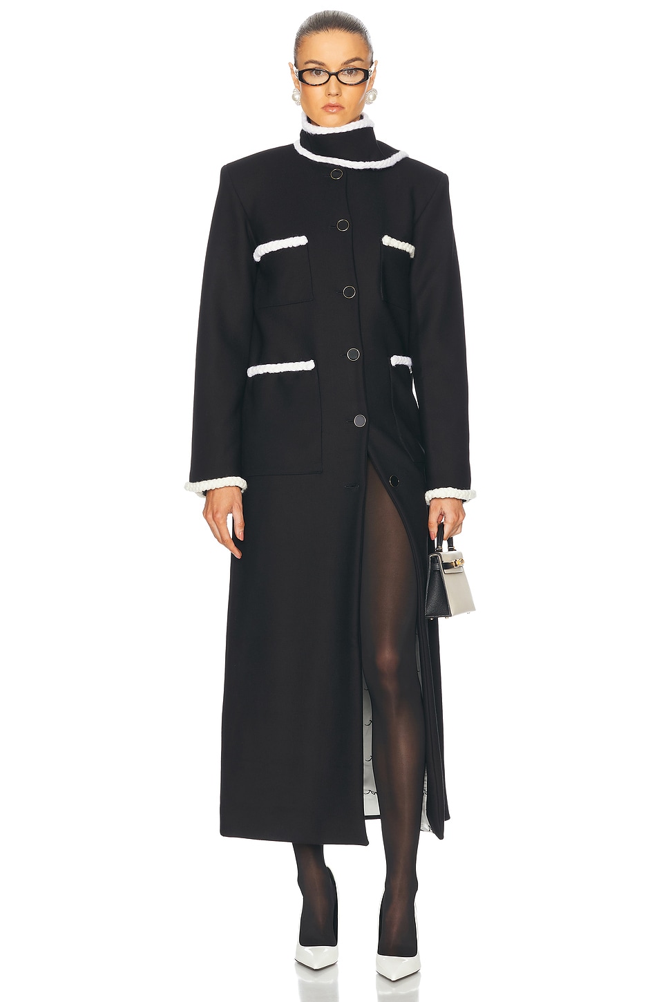 Long Coat With Pockets in Black