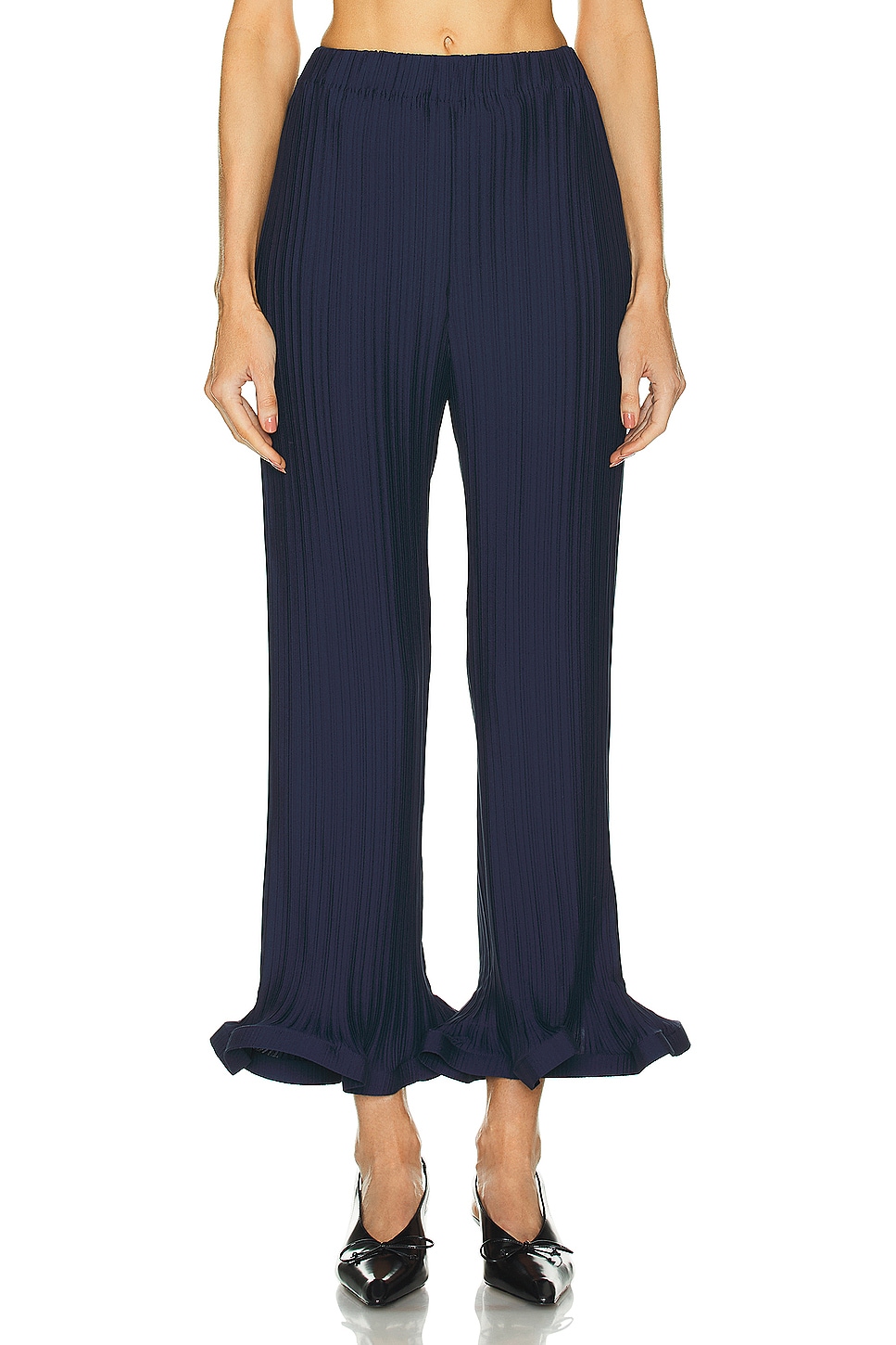 Image 1 of Rowen Rose Pleated Pant in Navy Blue