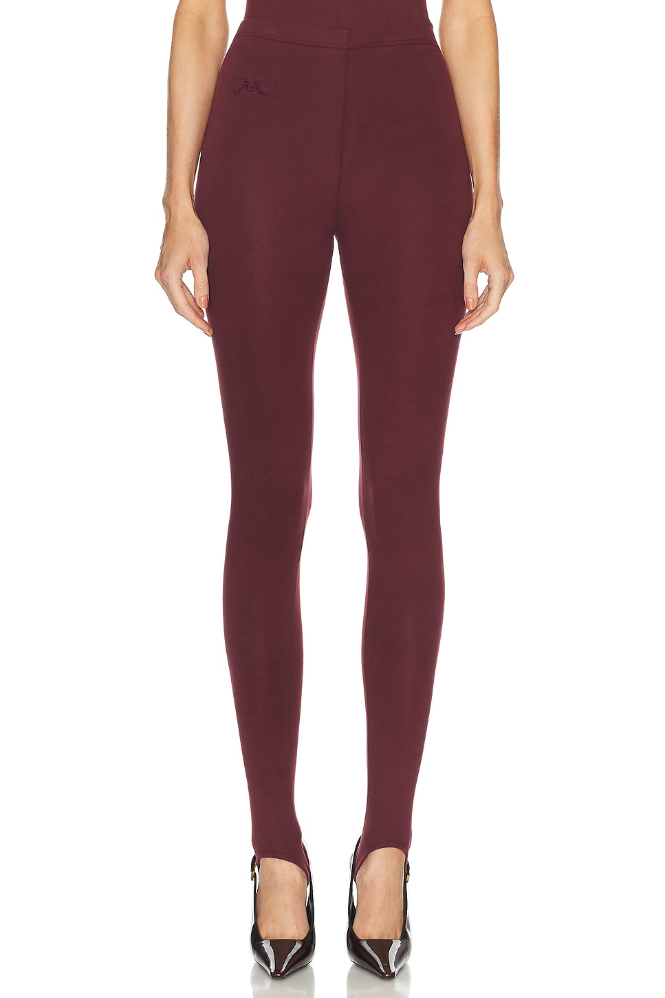 Image 1 of Rowen Rose Jersey Legging in Bordeaux