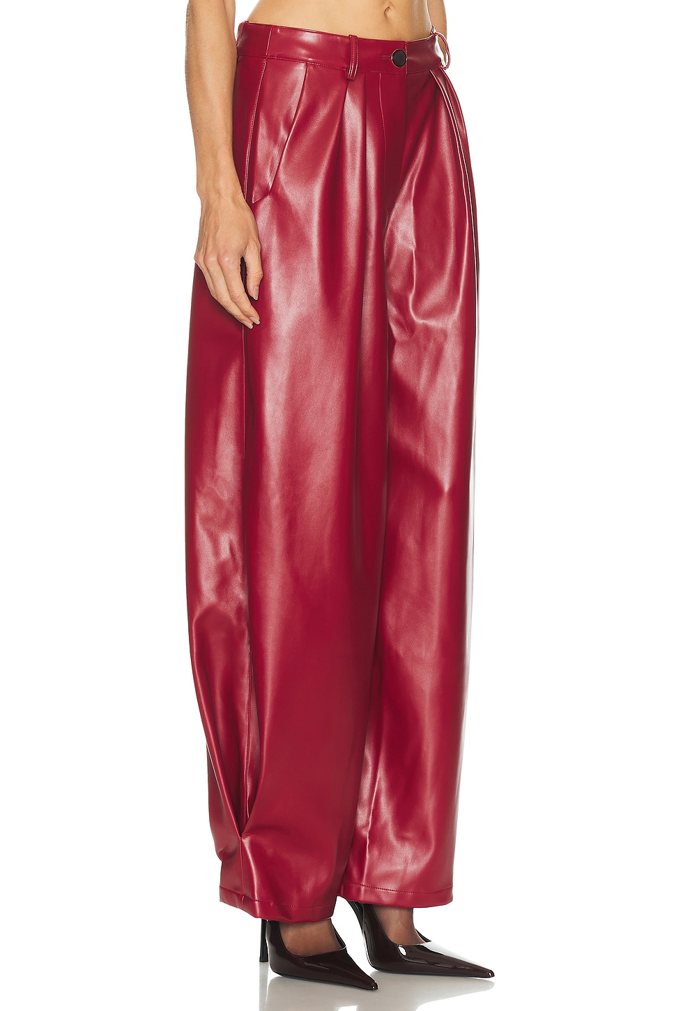 Rowen Rose Wide Leg Trouser In Blue