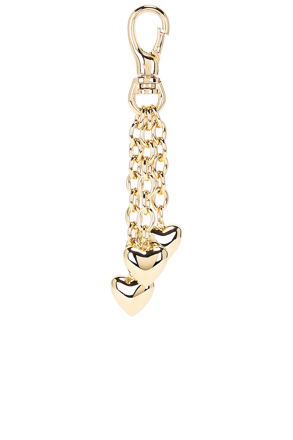 Roxanne Assoulin The Puffy Heart Bag Charm in Metallic Gold