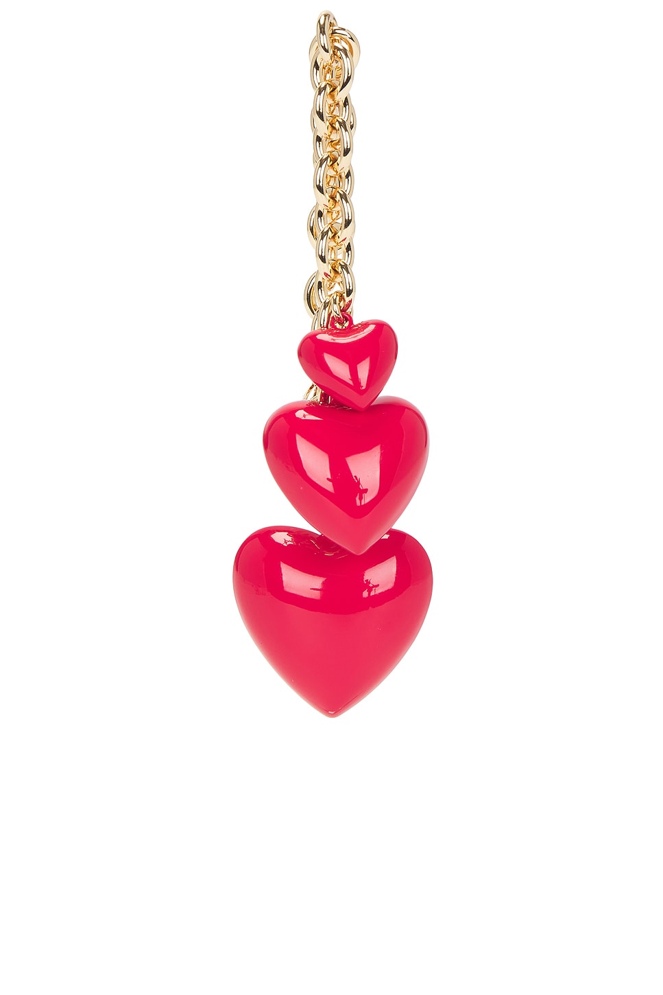 Happy Heart Bag Charm in Red