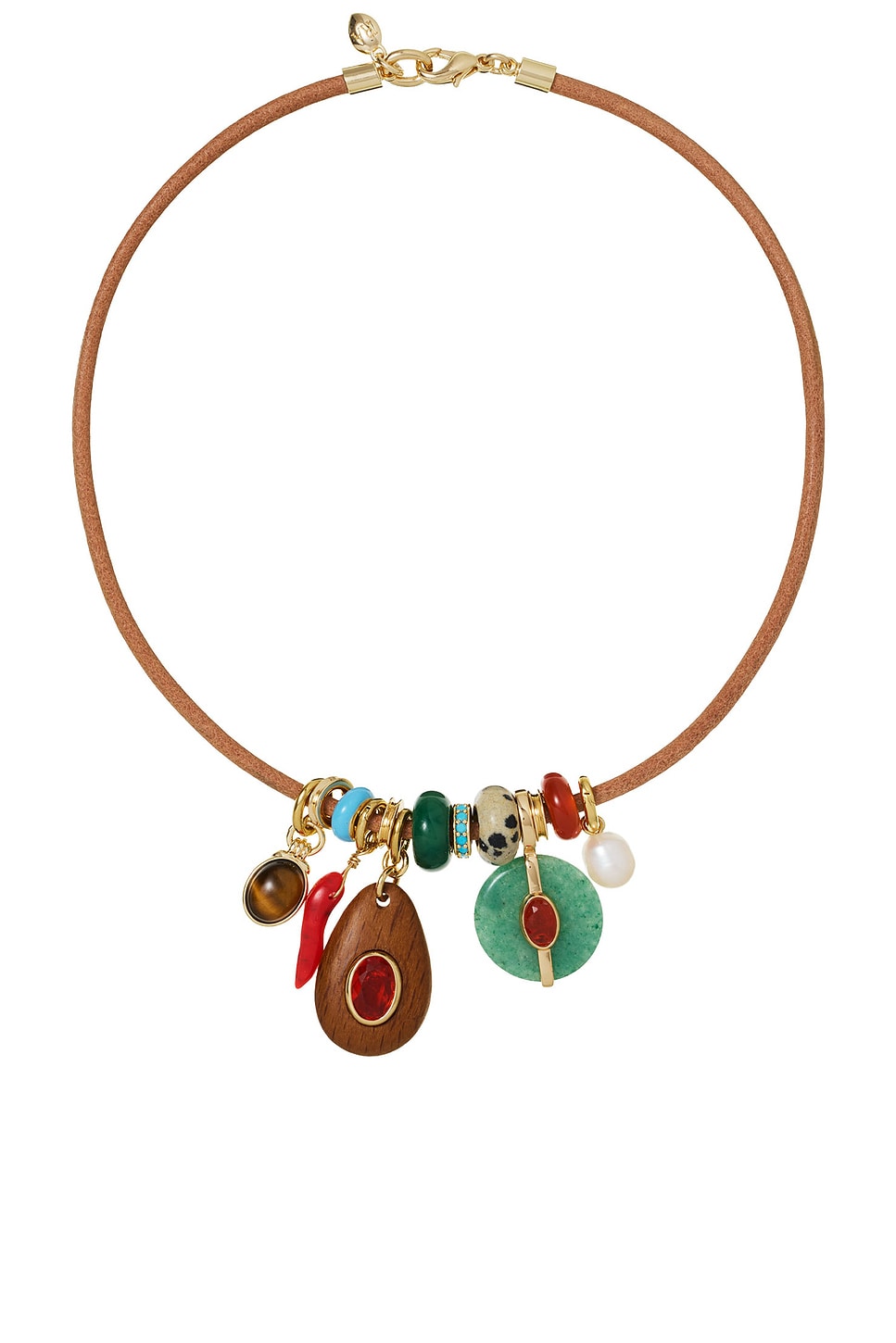 Roxanne Assoulin The Multi Charm Leather Collar Necklace